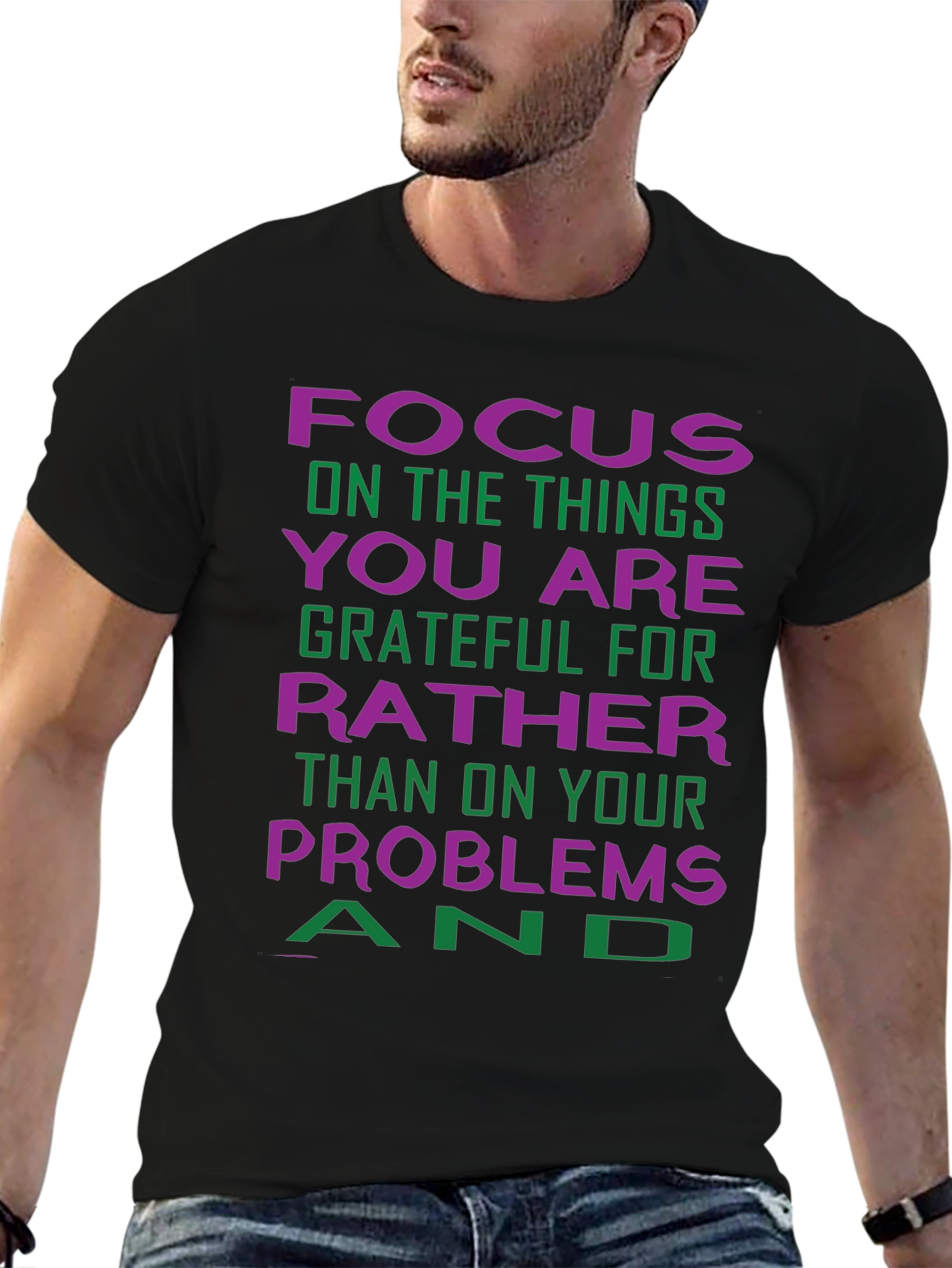 Grateful Focus Graphic Tee - Positive Vibes