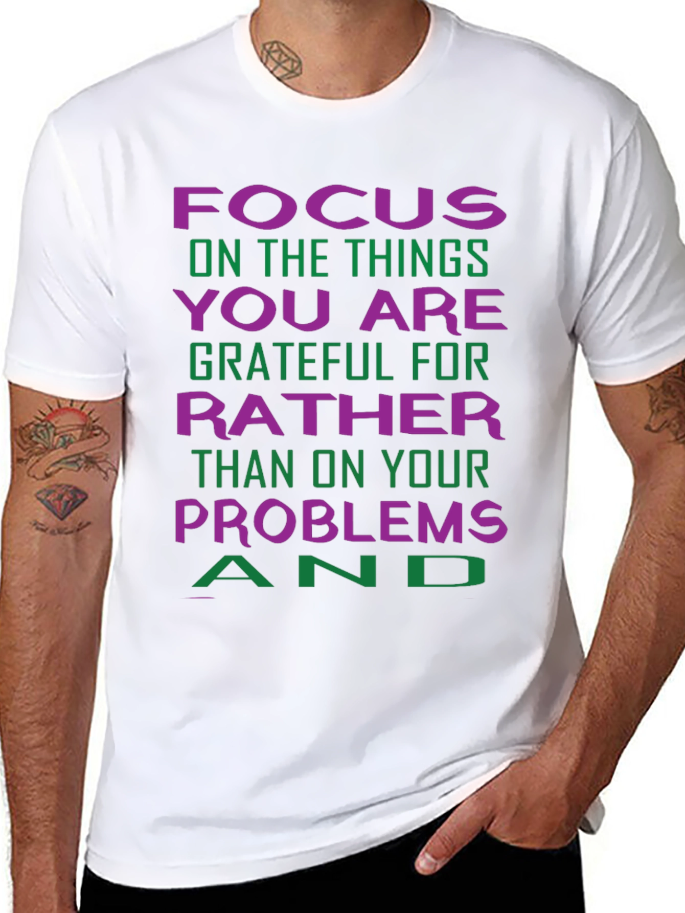 Grateful Focus Graphic Tee - Positive Vibes