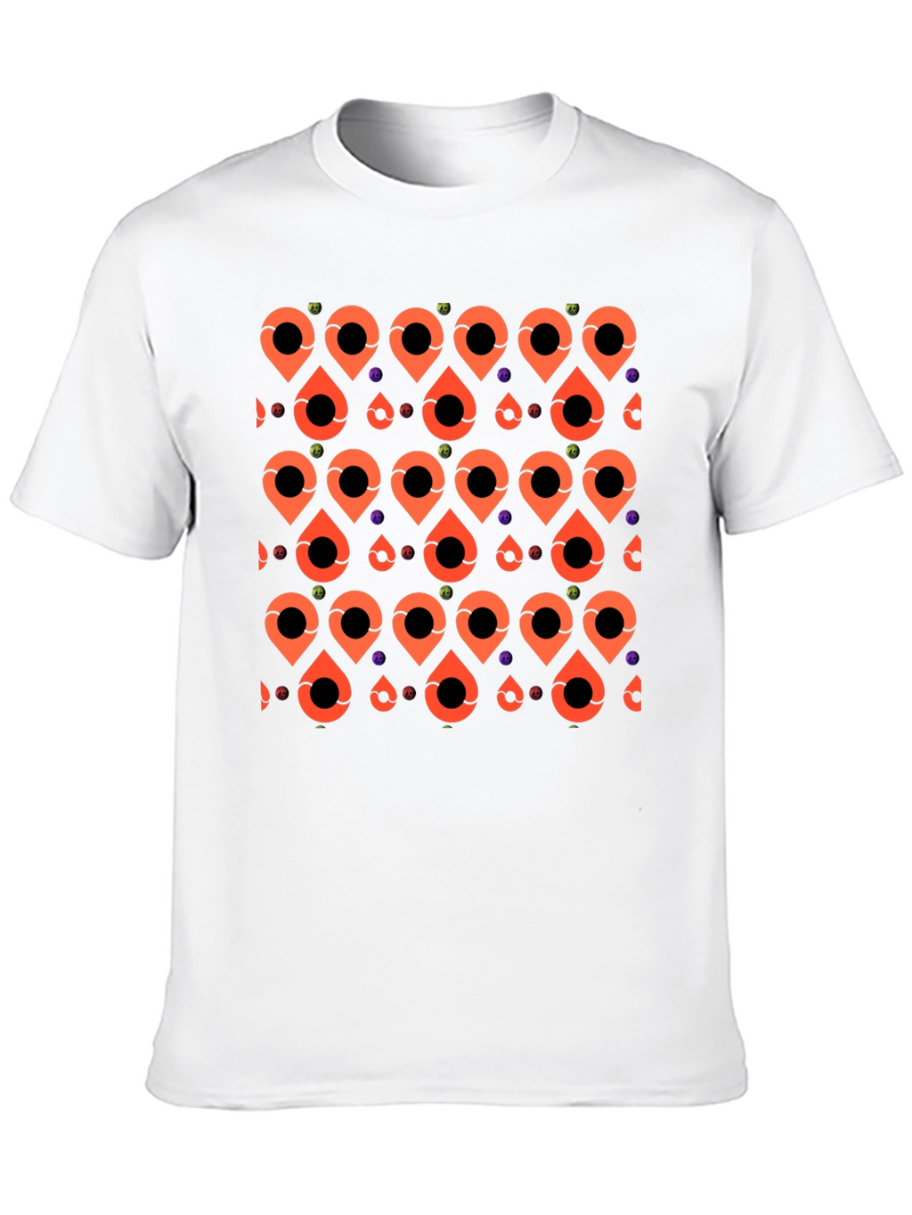 Patterned Graphic Tee - Black