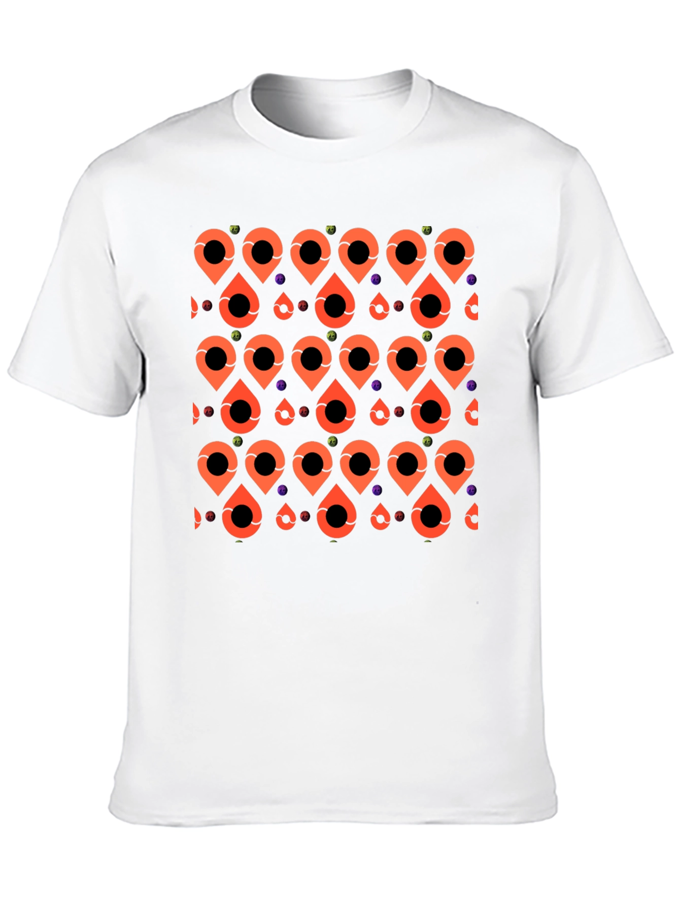 Patterned Graphic Tee - Black