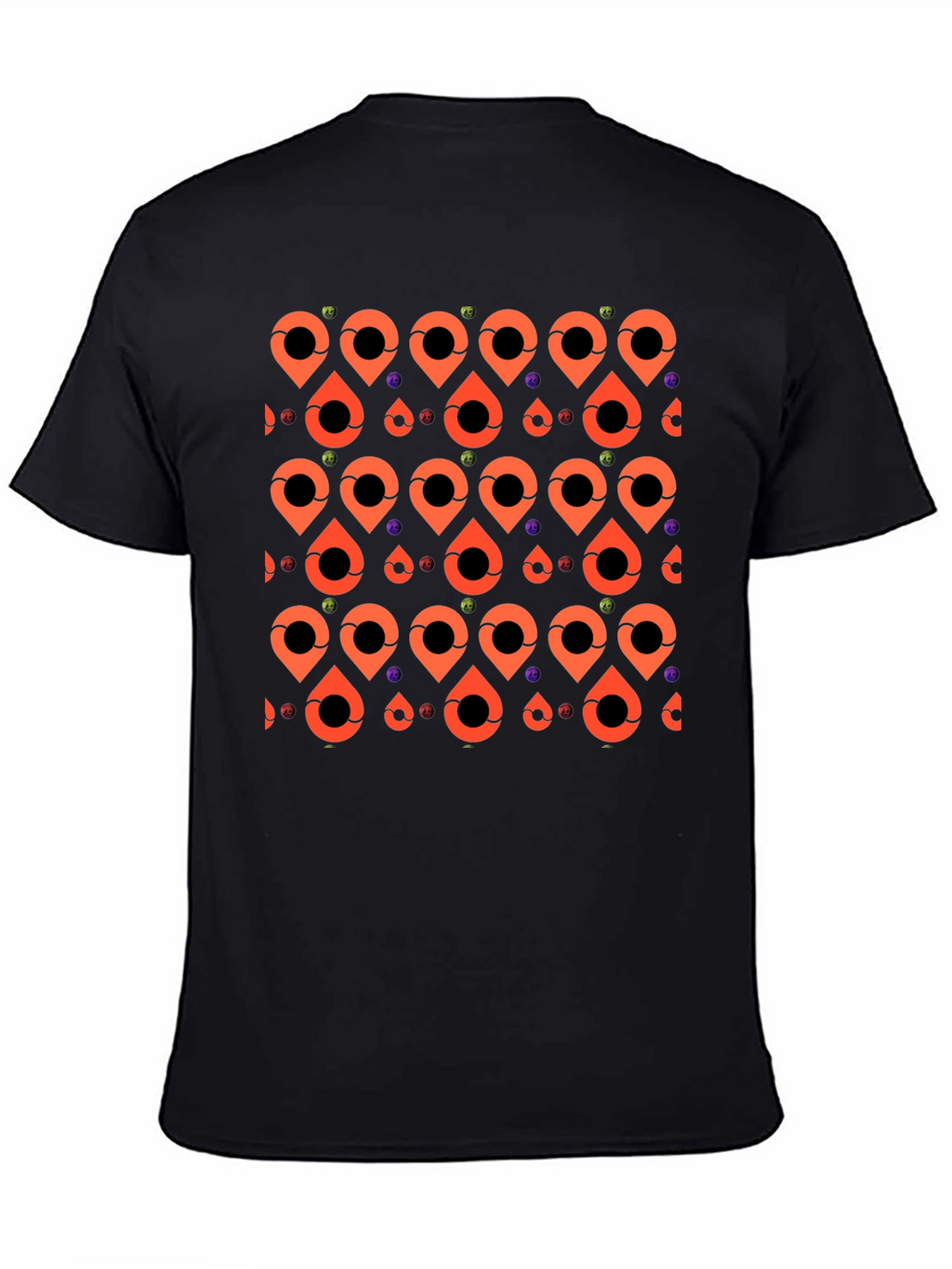Patterned Graphic Tee - Black
