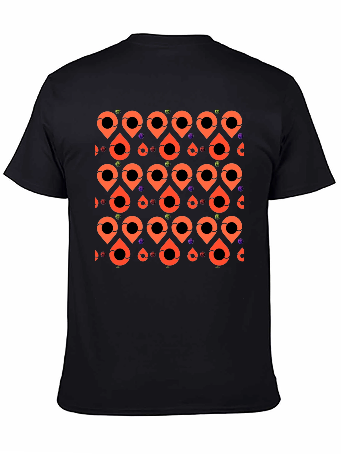 Patterned Graphic Tee - Black