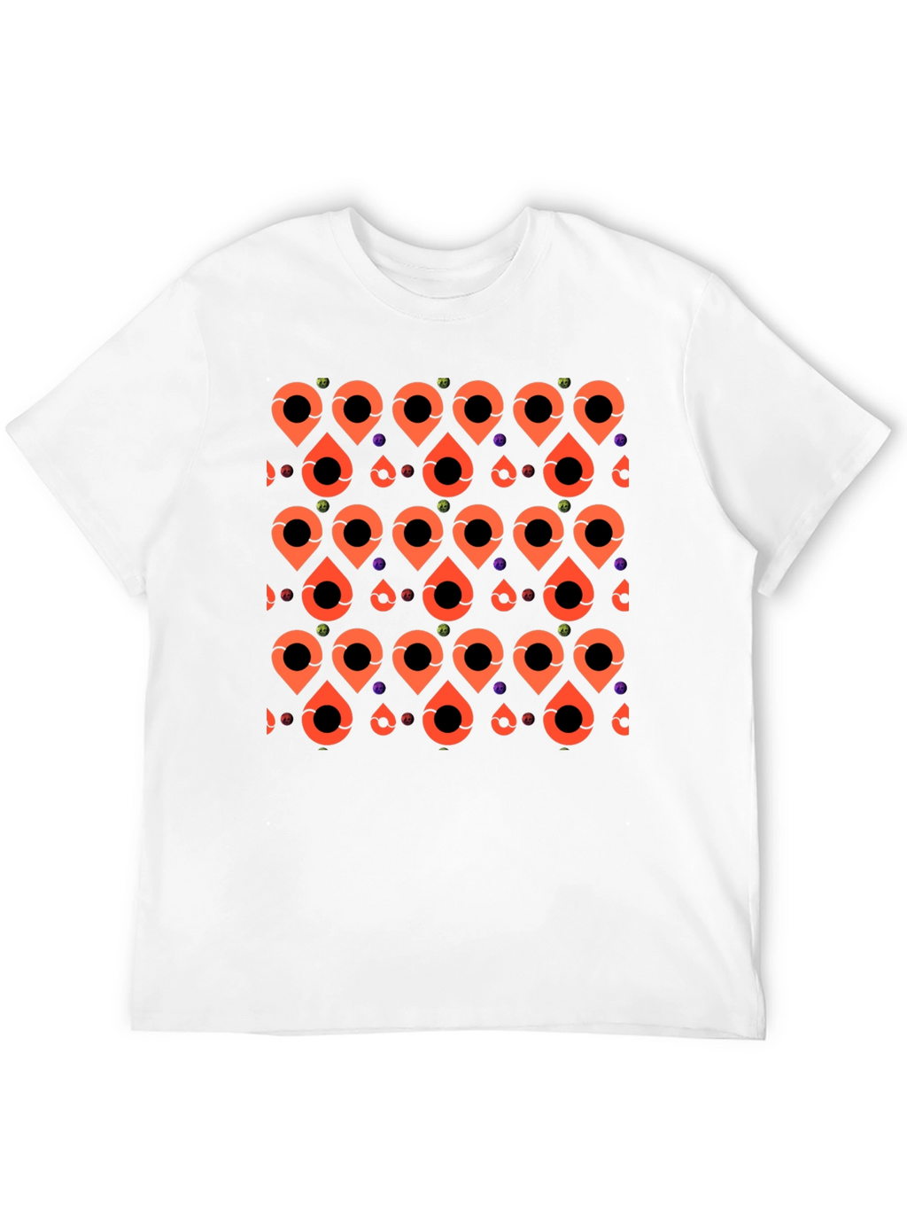 Patterned Graphic Tee - Black