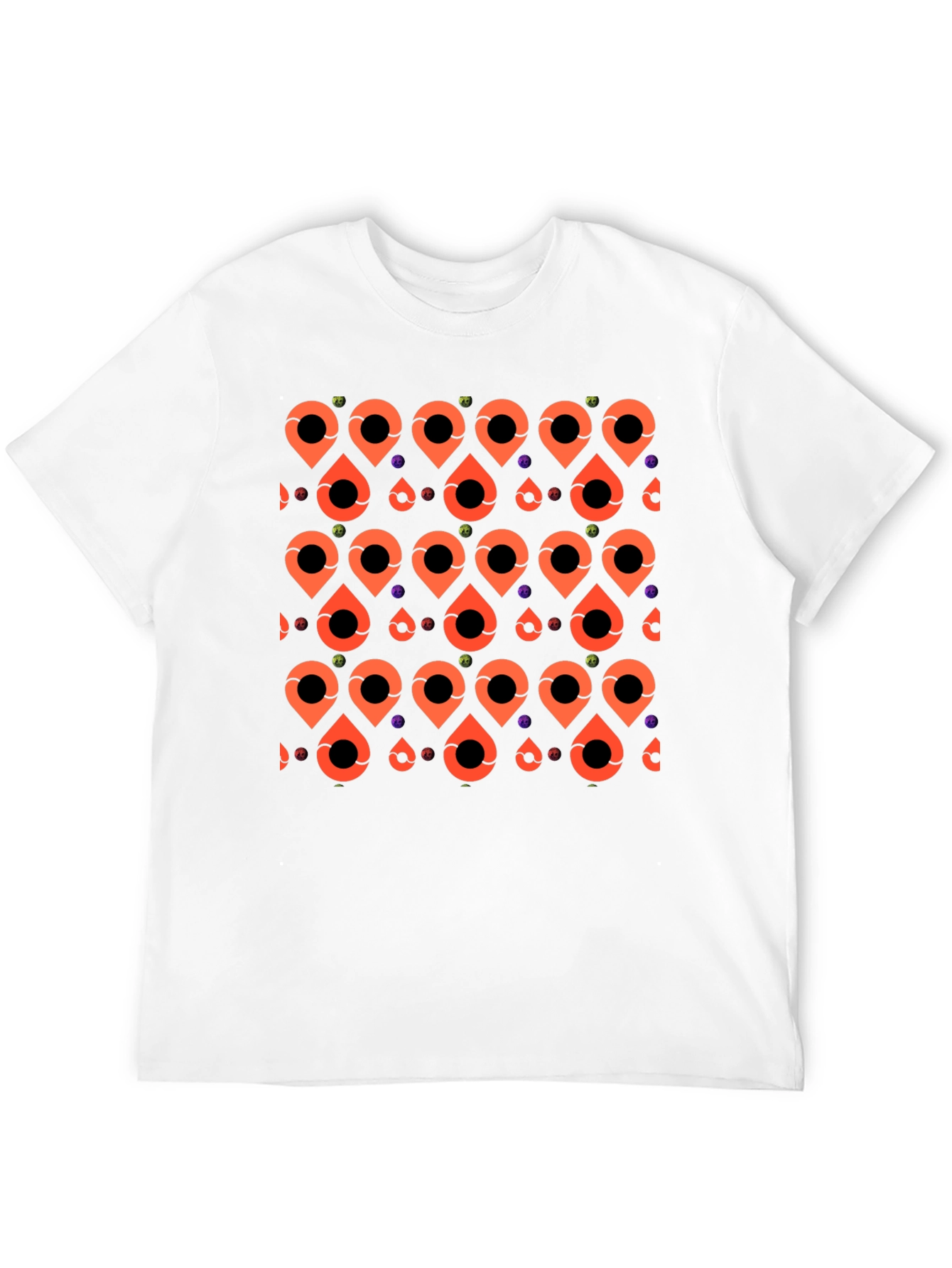 Patterned Graphic Tee - Black