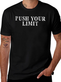 Push Your Limit Black Graphic Tee