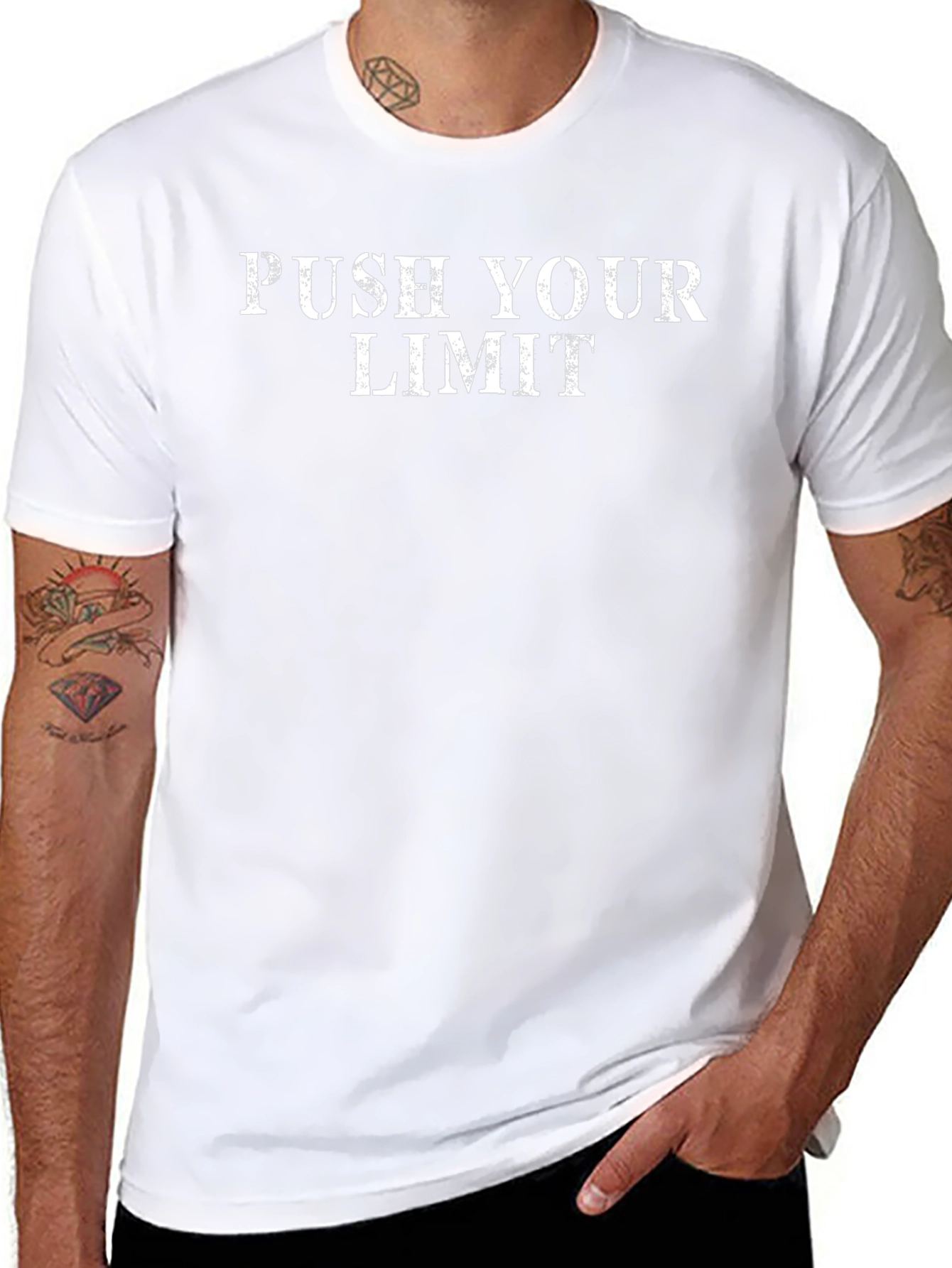Push Your Limit Black Graphic Tee