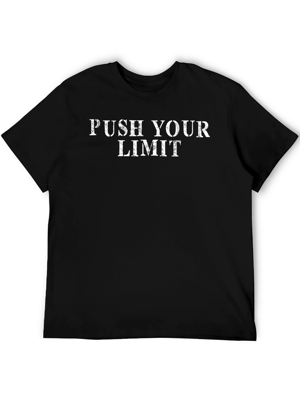 Push Your Limit Black Graphic Tee