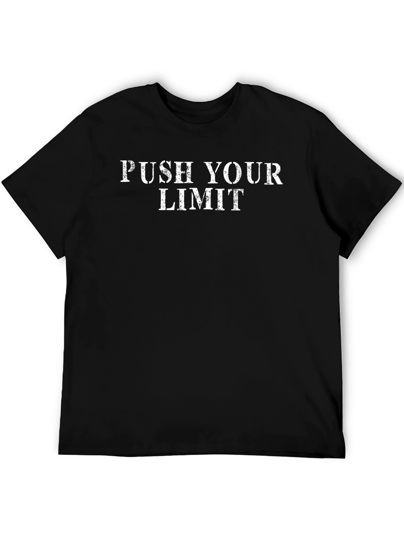 Push Your Limit Black Graphic Tee