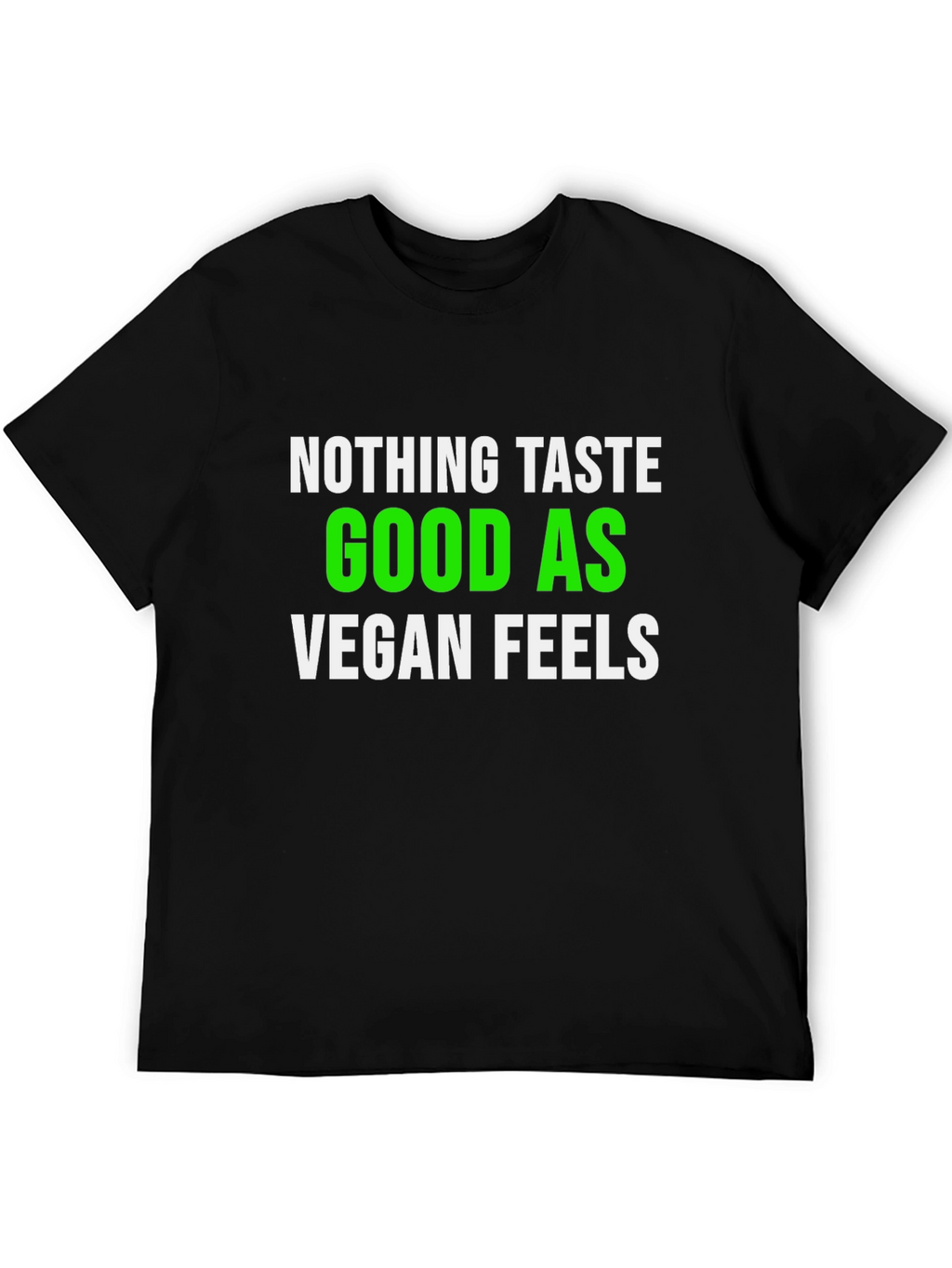 Vegan Feels T-Shirt - Green & White Graphic Tee