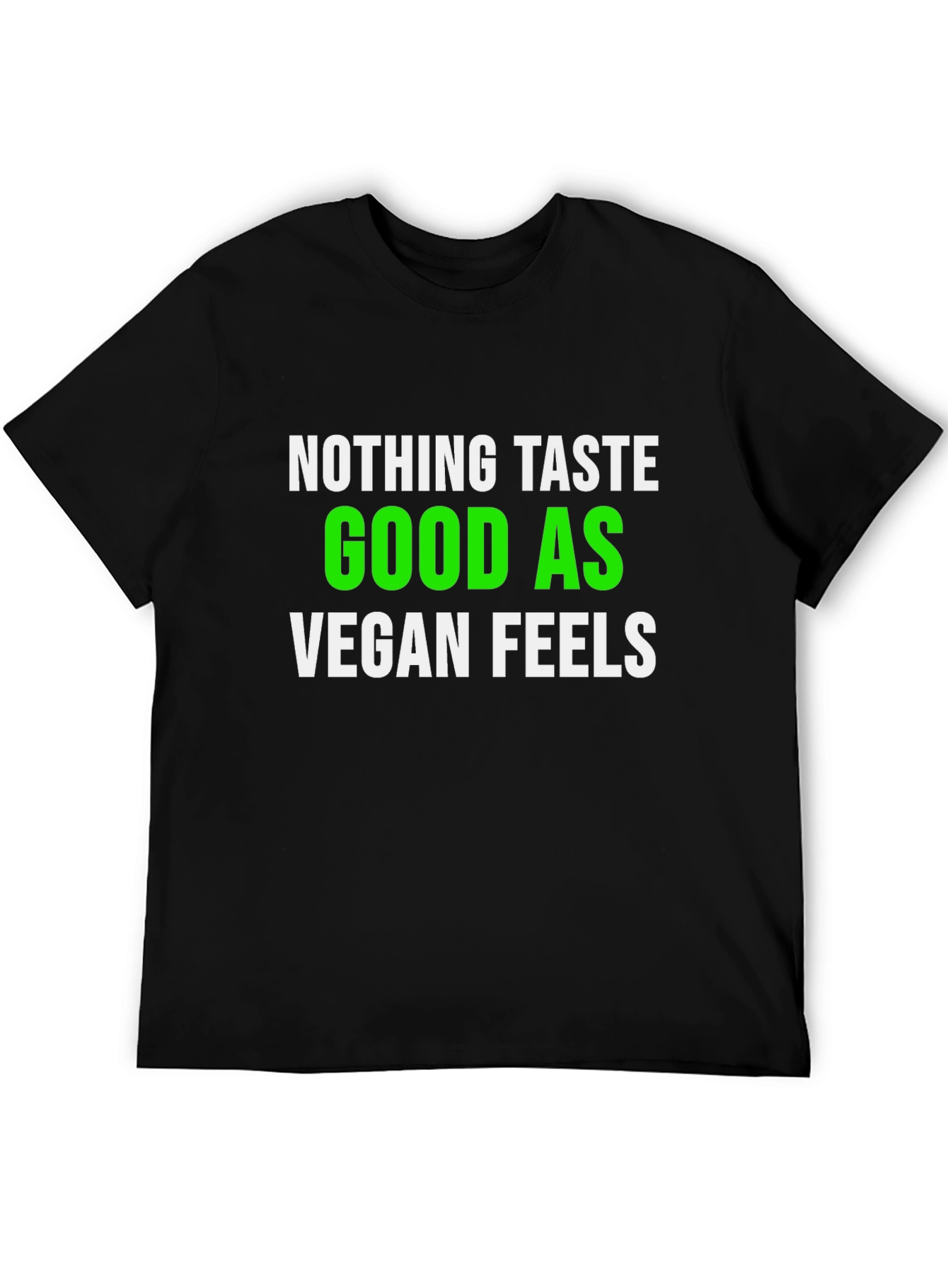 Vegan Feels T-Shirt - Green & White Graphic Tee