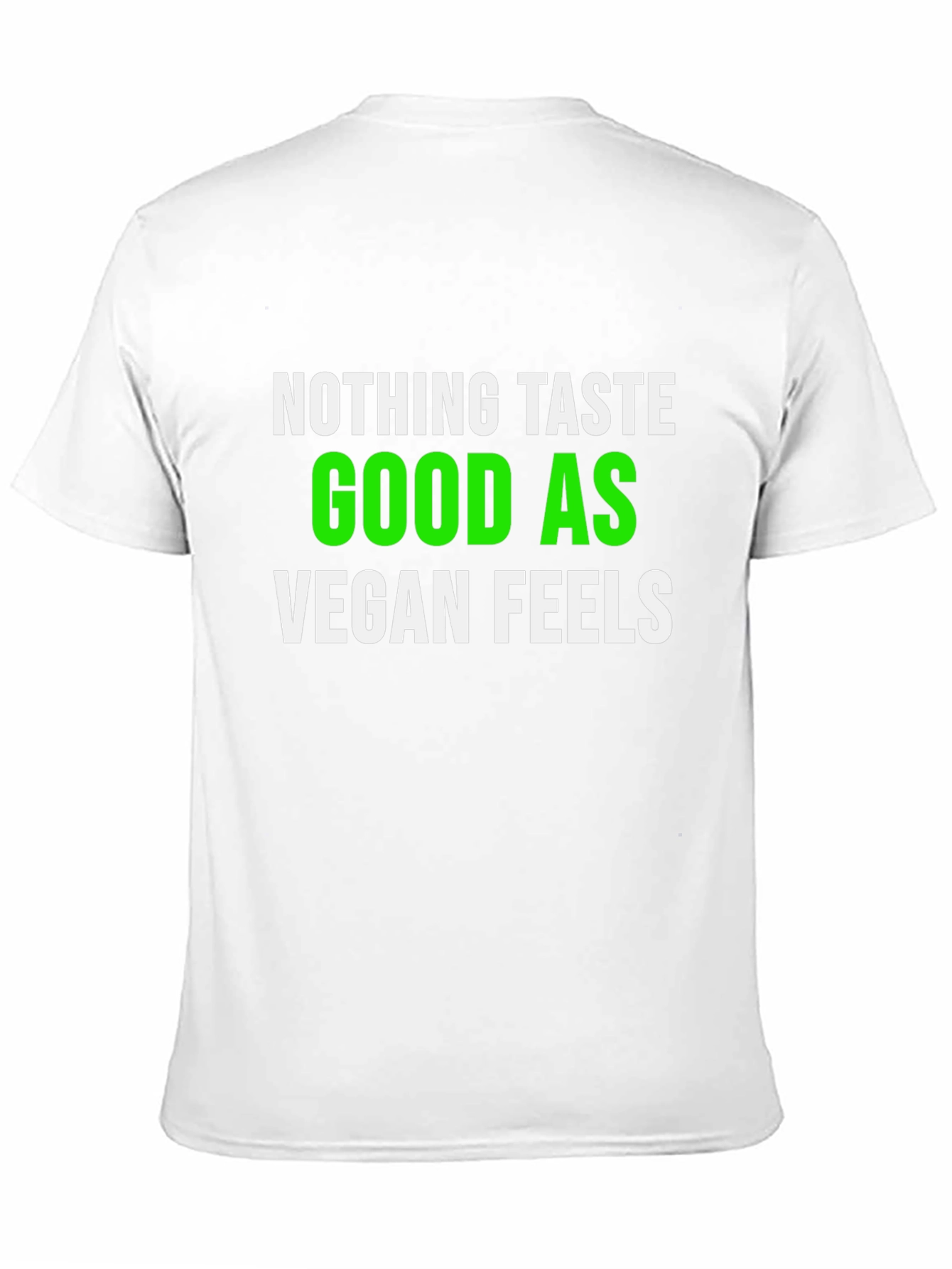 Vegan Feels T-Shirt - Green & White Graphic Tee