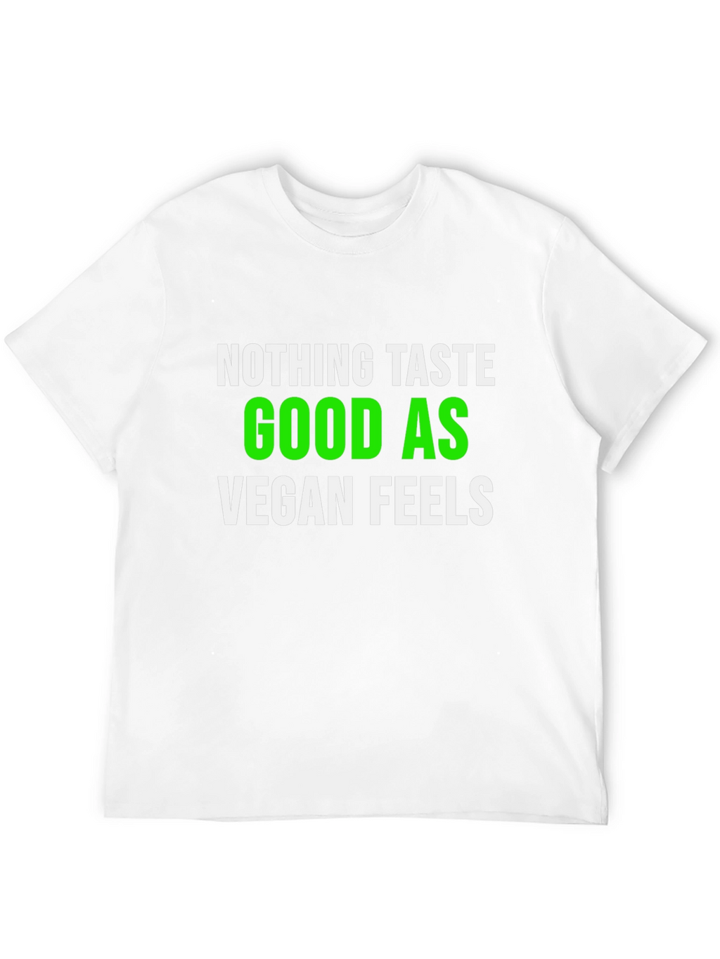 Vegan Feels T-Shirt - Green & White Graphic Tee