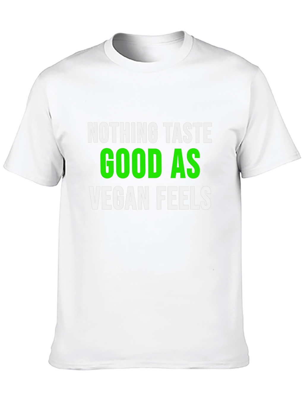 Vegan Feels T-Shirt - Green & White Graphic Tee