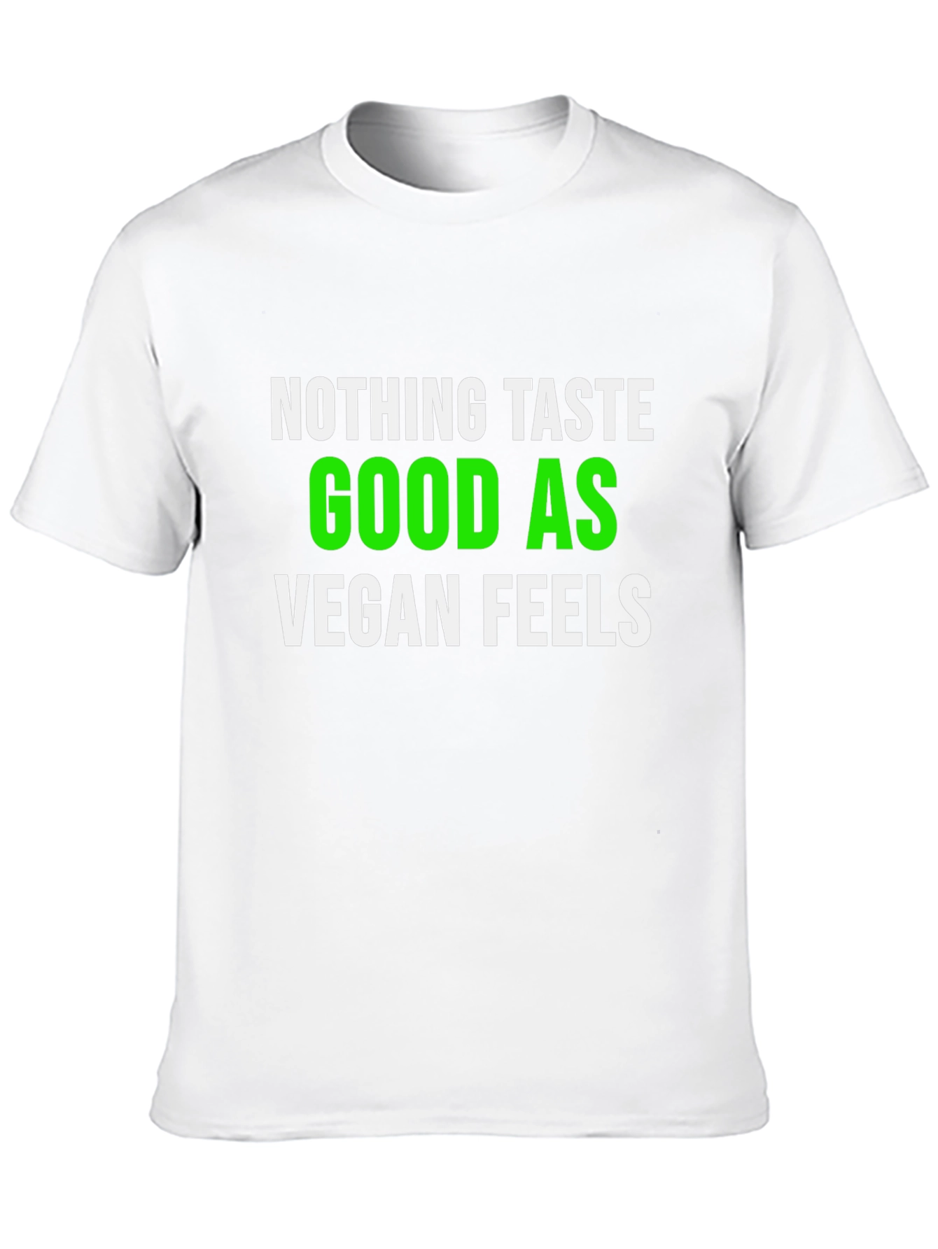 Vegan Feels T-Shirt - Green & White Graphic Tee