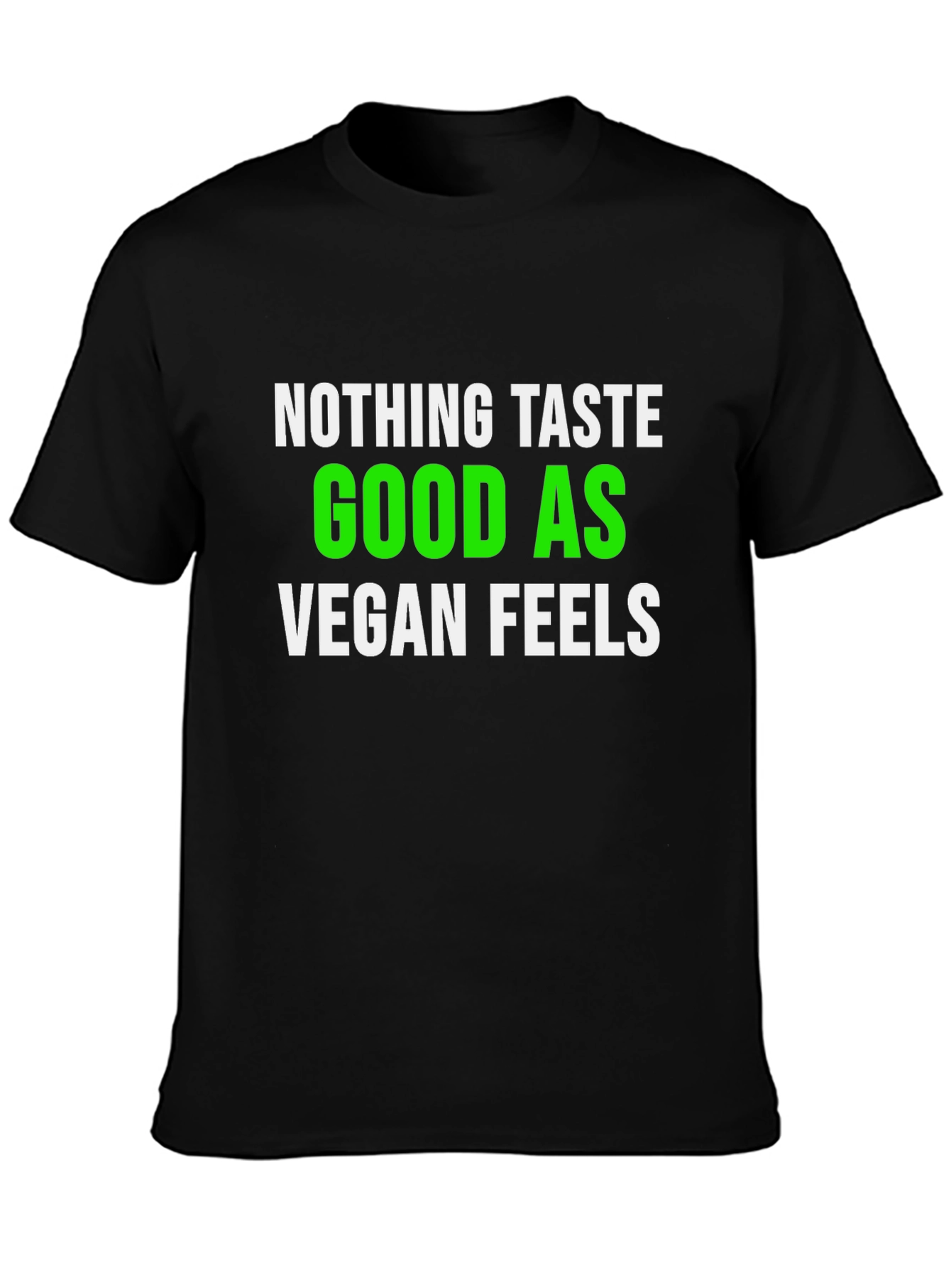 Vegan Feels T-Shirt - Green & White Graphic Tee