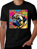 Colorful Pug Graphic T-Shirt