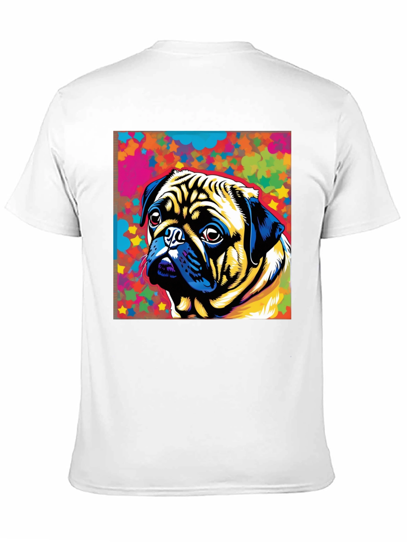Colorful Pug Graphic T-Shirt