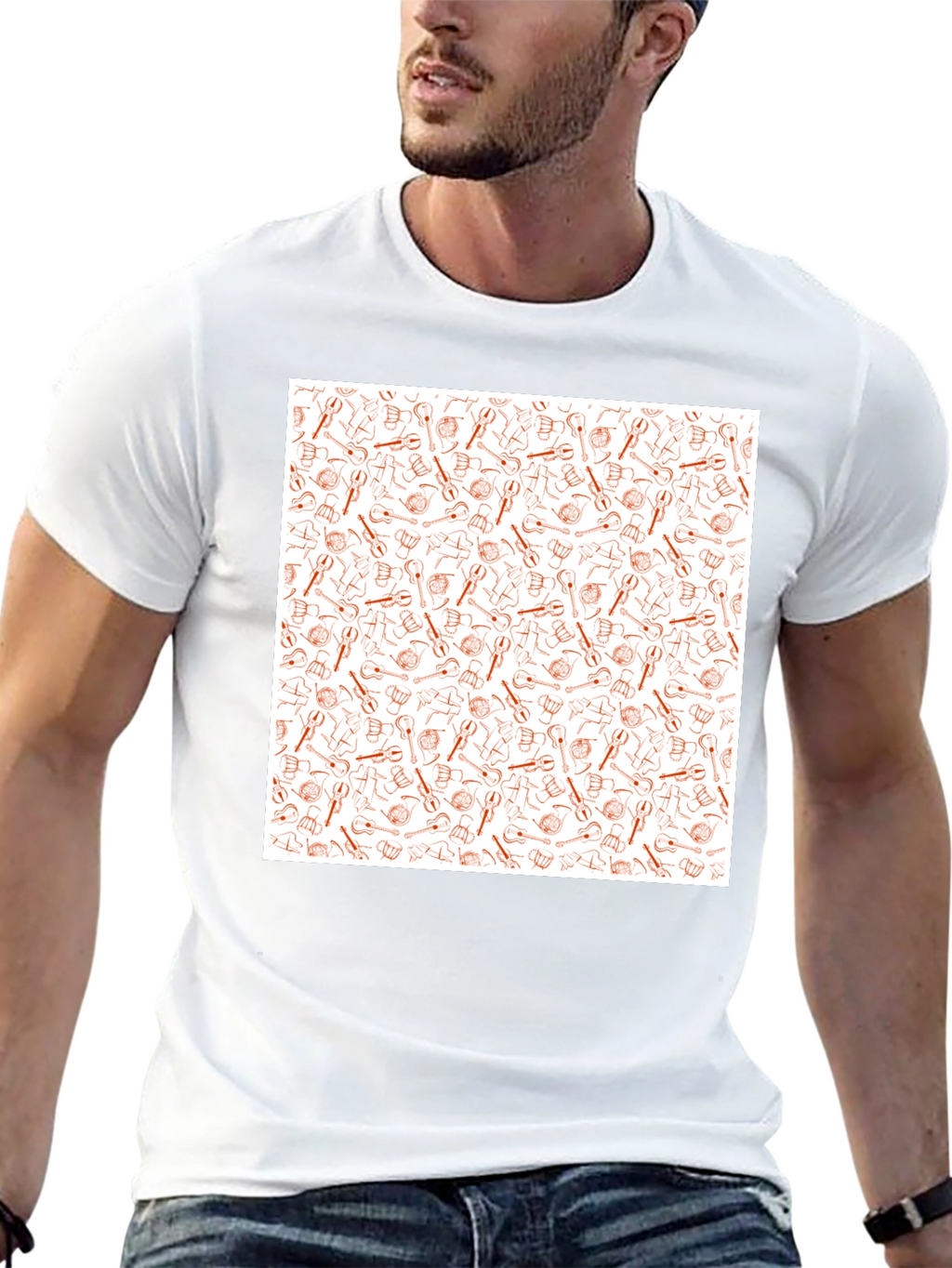 Tool Pattern Tee - Black