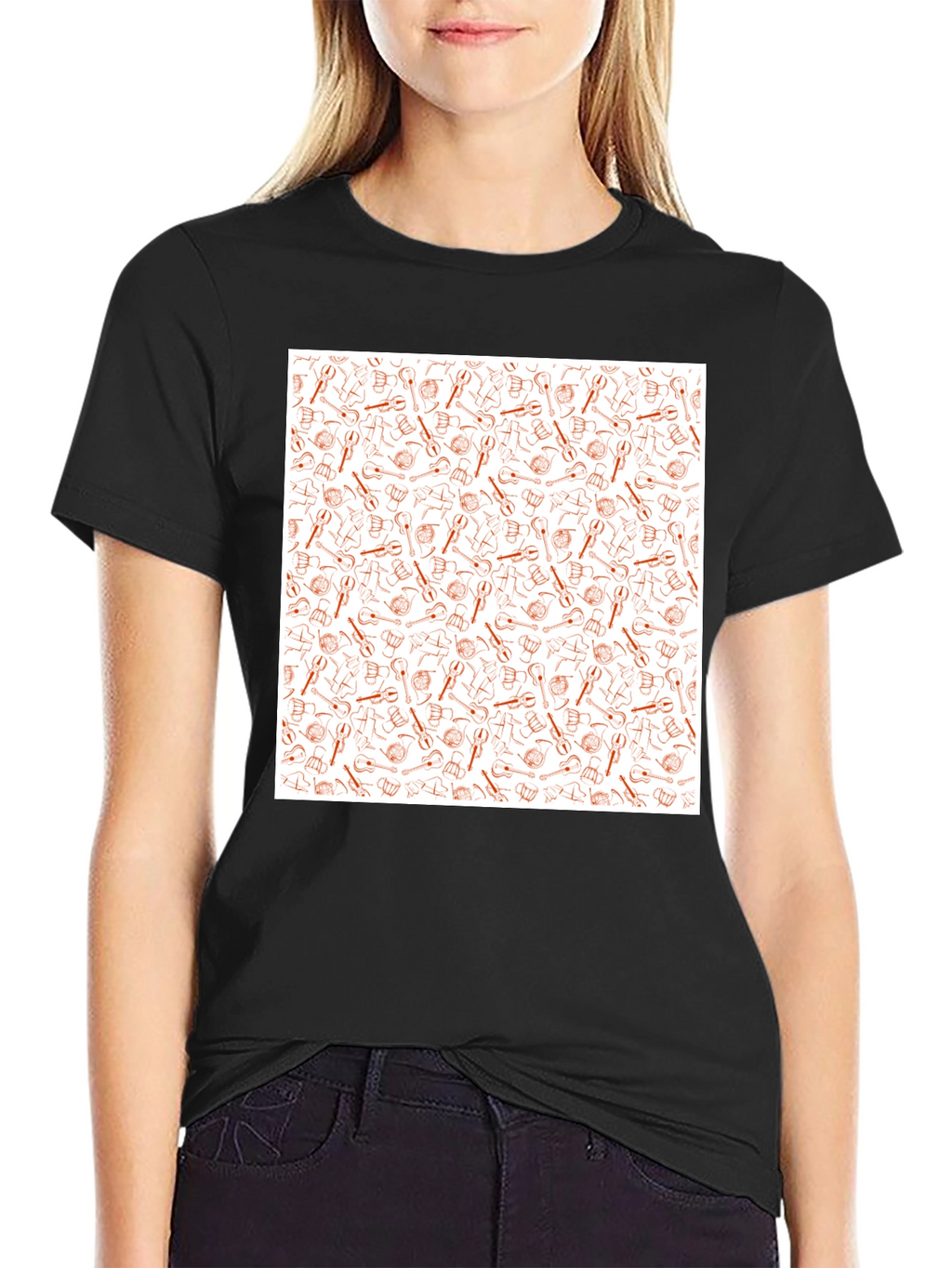 Tool Pattern Tee - Black