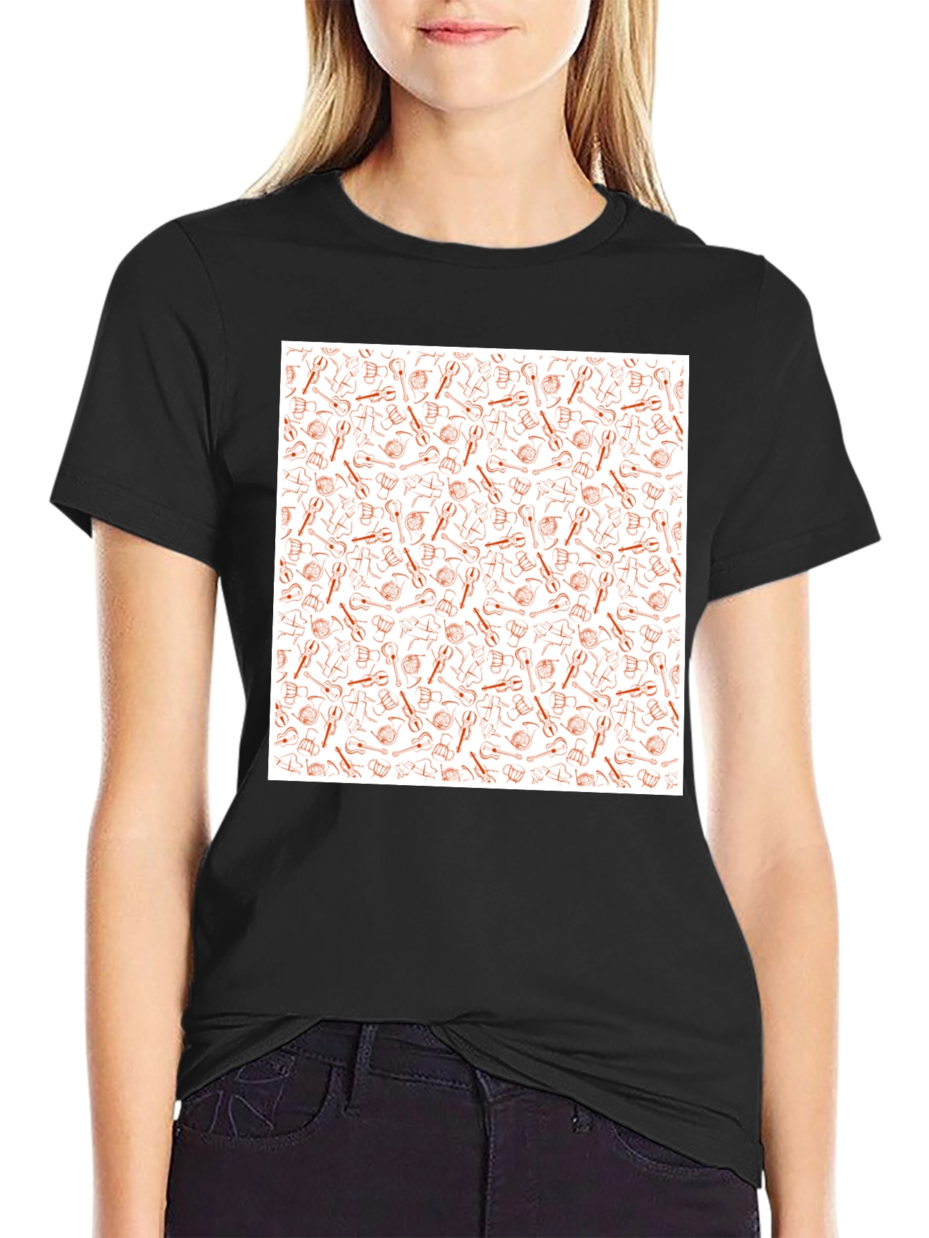 Tool Pattern Tee - Black