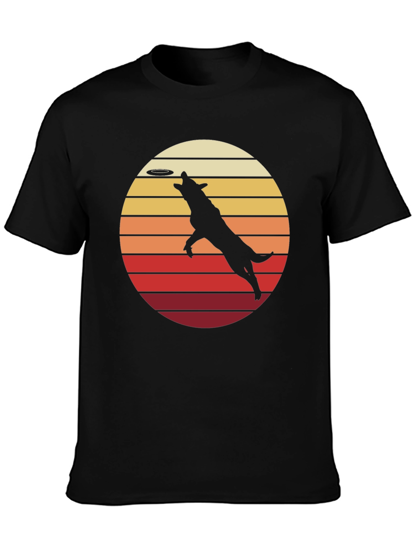 Dog Frisbee Retro T-Shirt