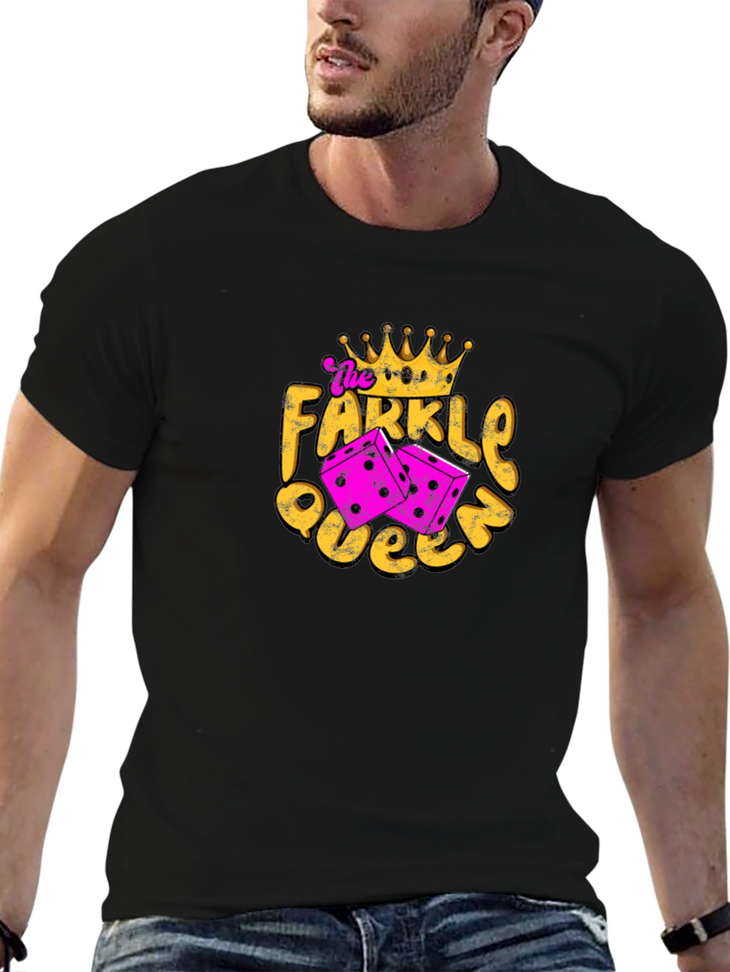 Farkle Queen Graphic Tee - Dice Game Shirt