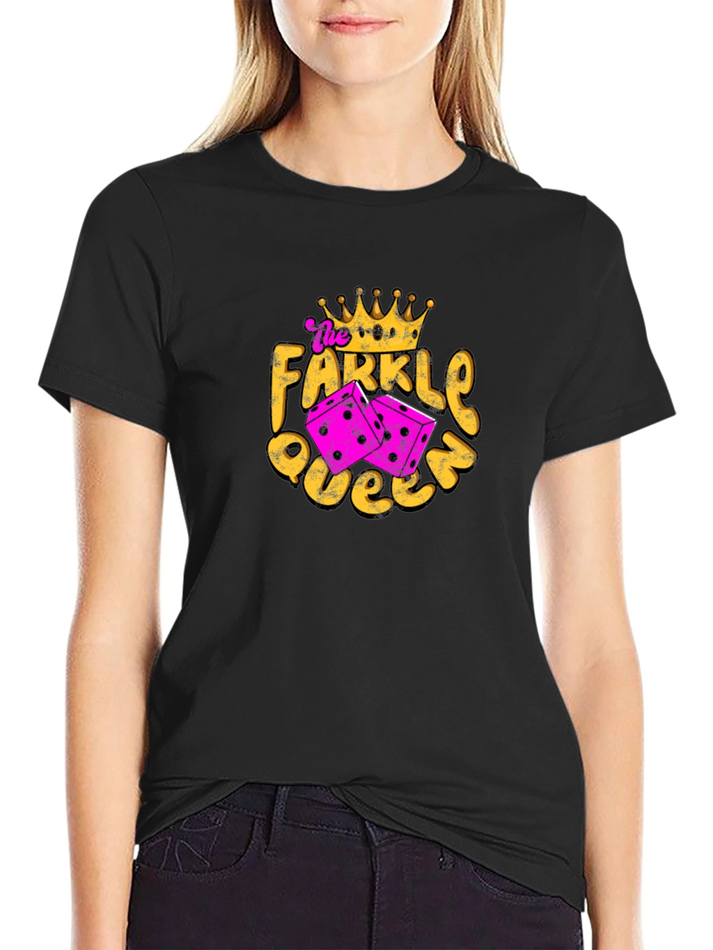 Farkle Queen Graphic Tee - Dice Game Shirt