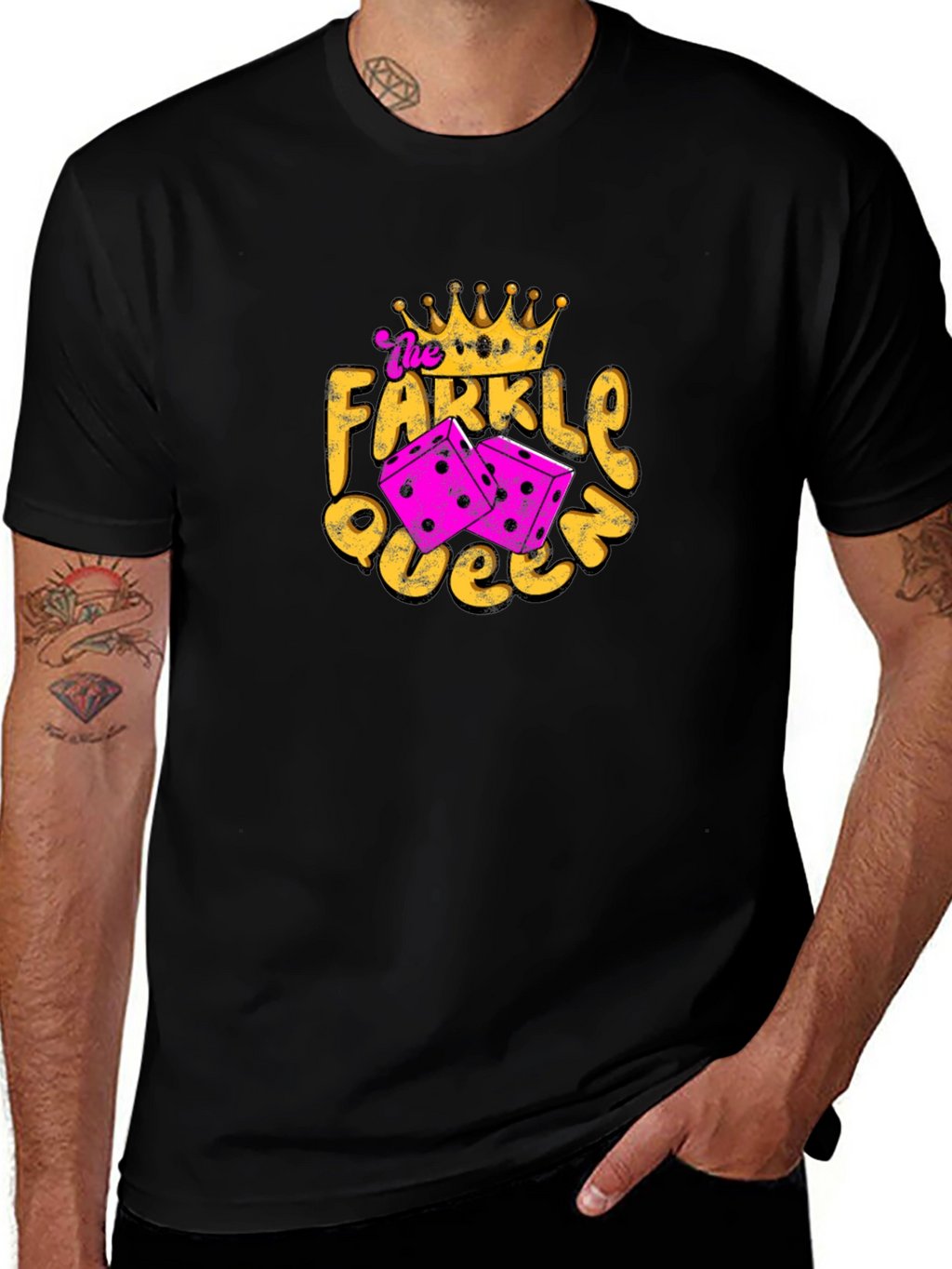 Farkle Queen Graphic Tee - Dice Game Shirt