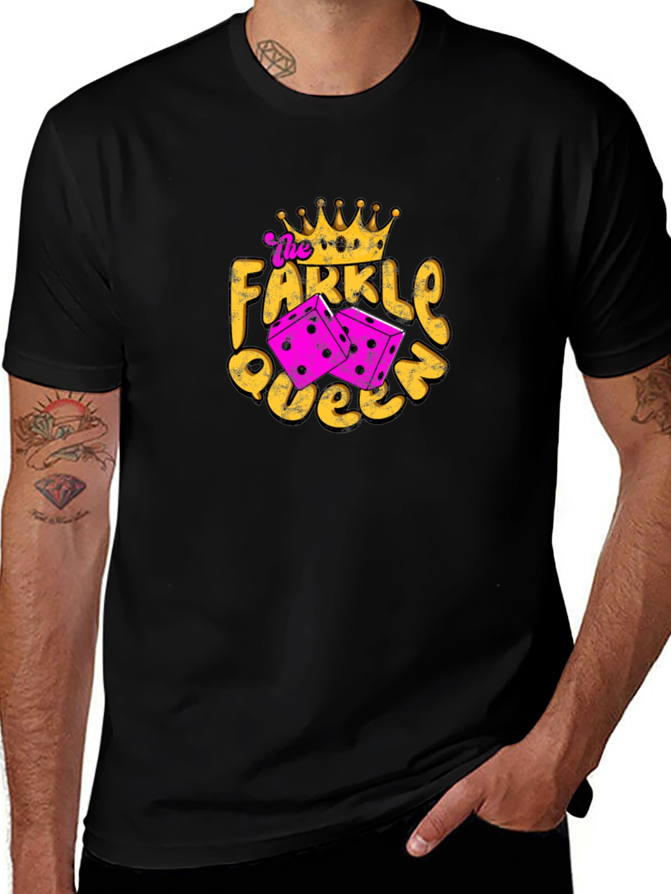 Farkle Queen Graphic Tee - Dice Game Shirt