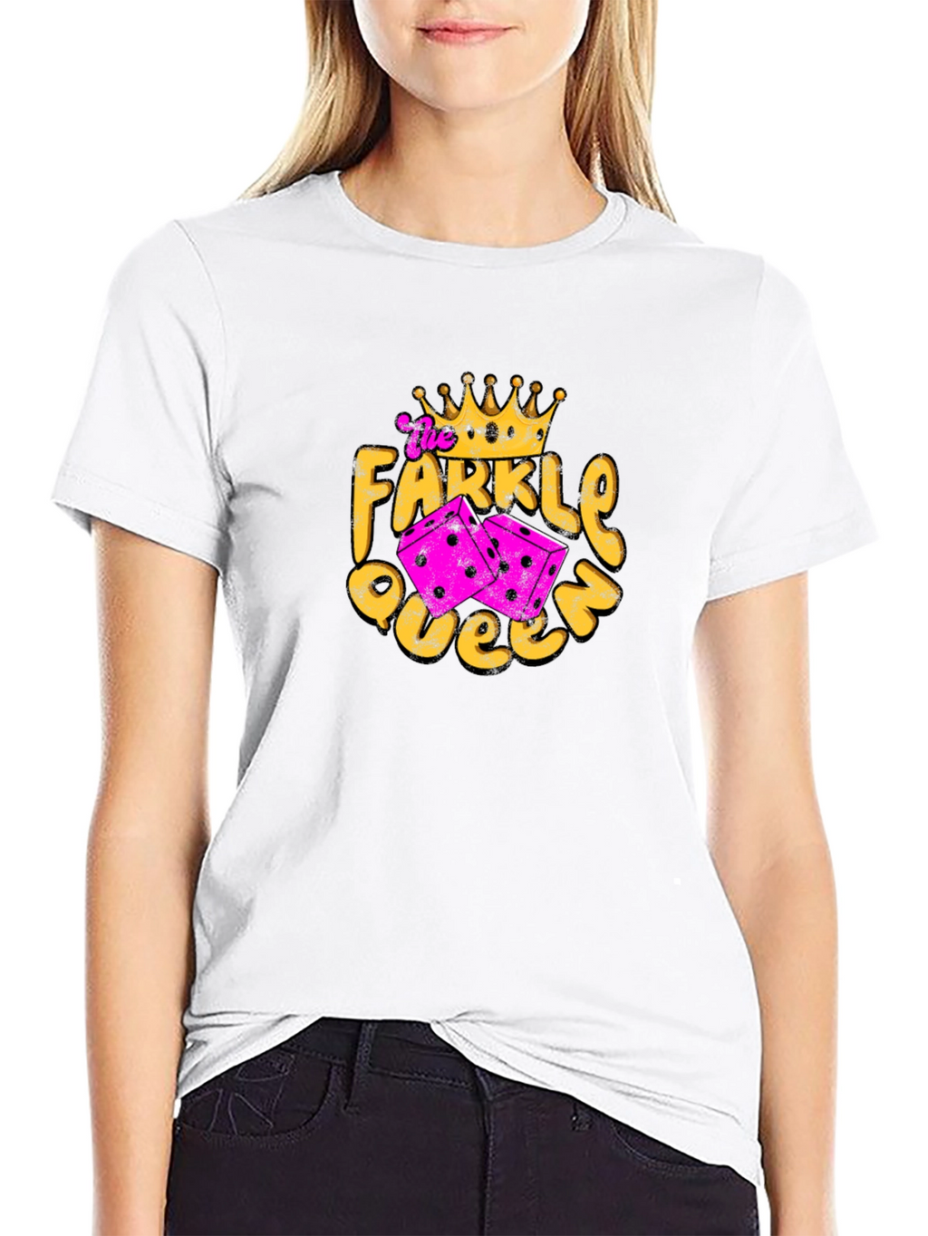 Farkle Queen Graphic Tee - Dice Game Shirt