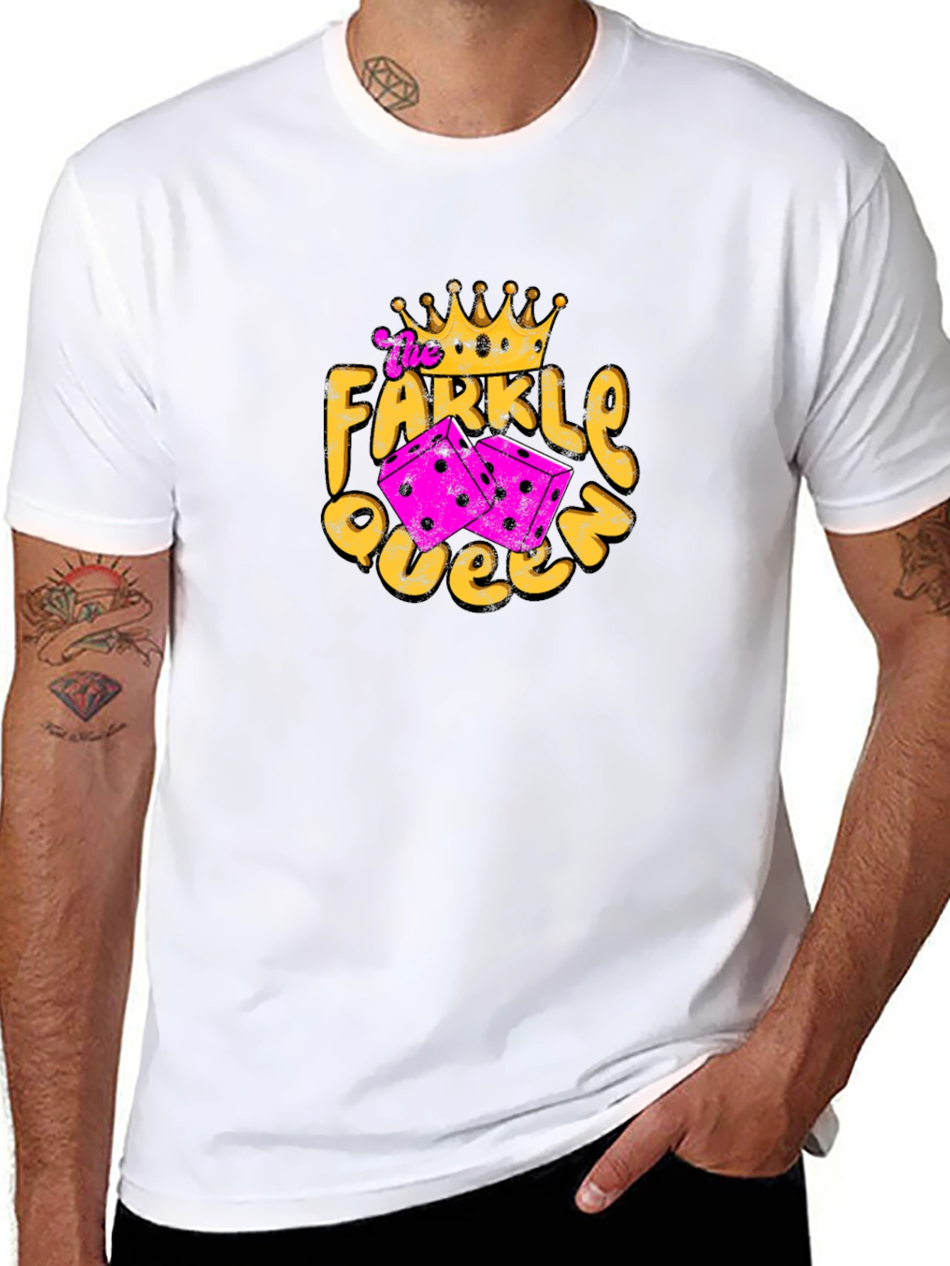 Farkle Queen Graphic Tee - Dice Game Shirt