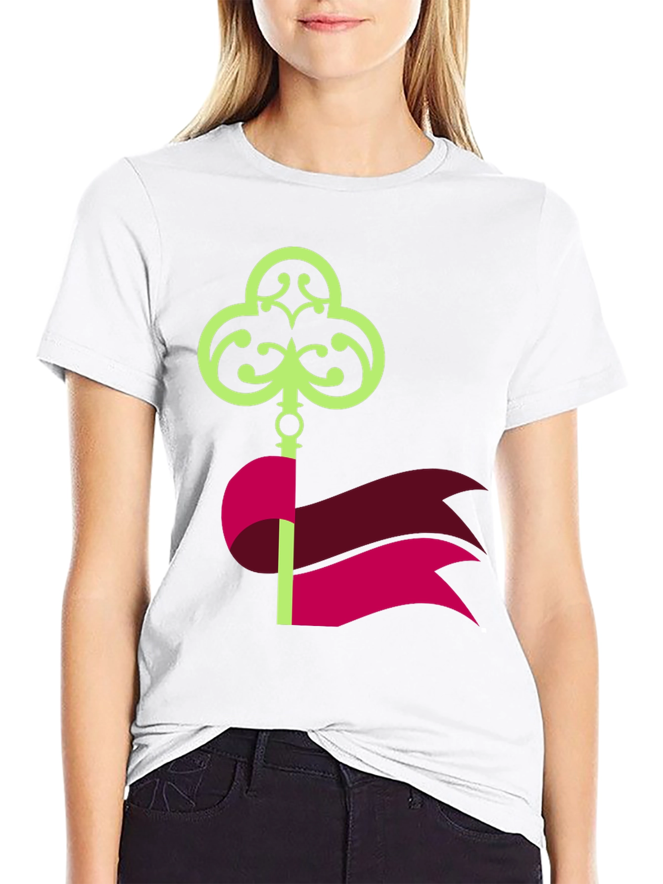 Novel Key Graphic T-Shirt - Unique Design