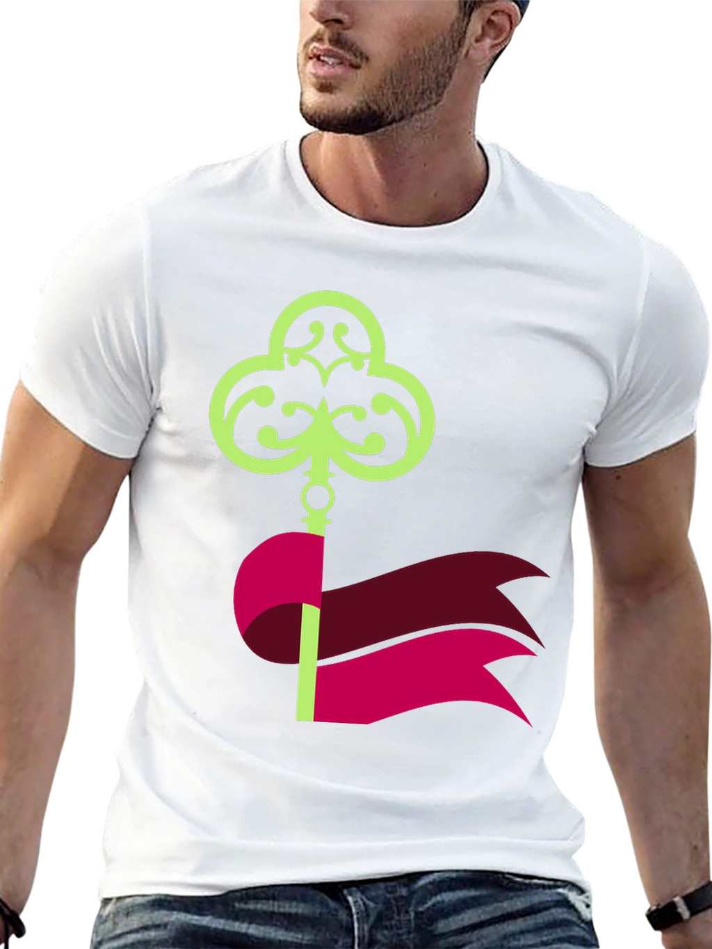 Novel Key Graphic T-Shirt - Unique Design