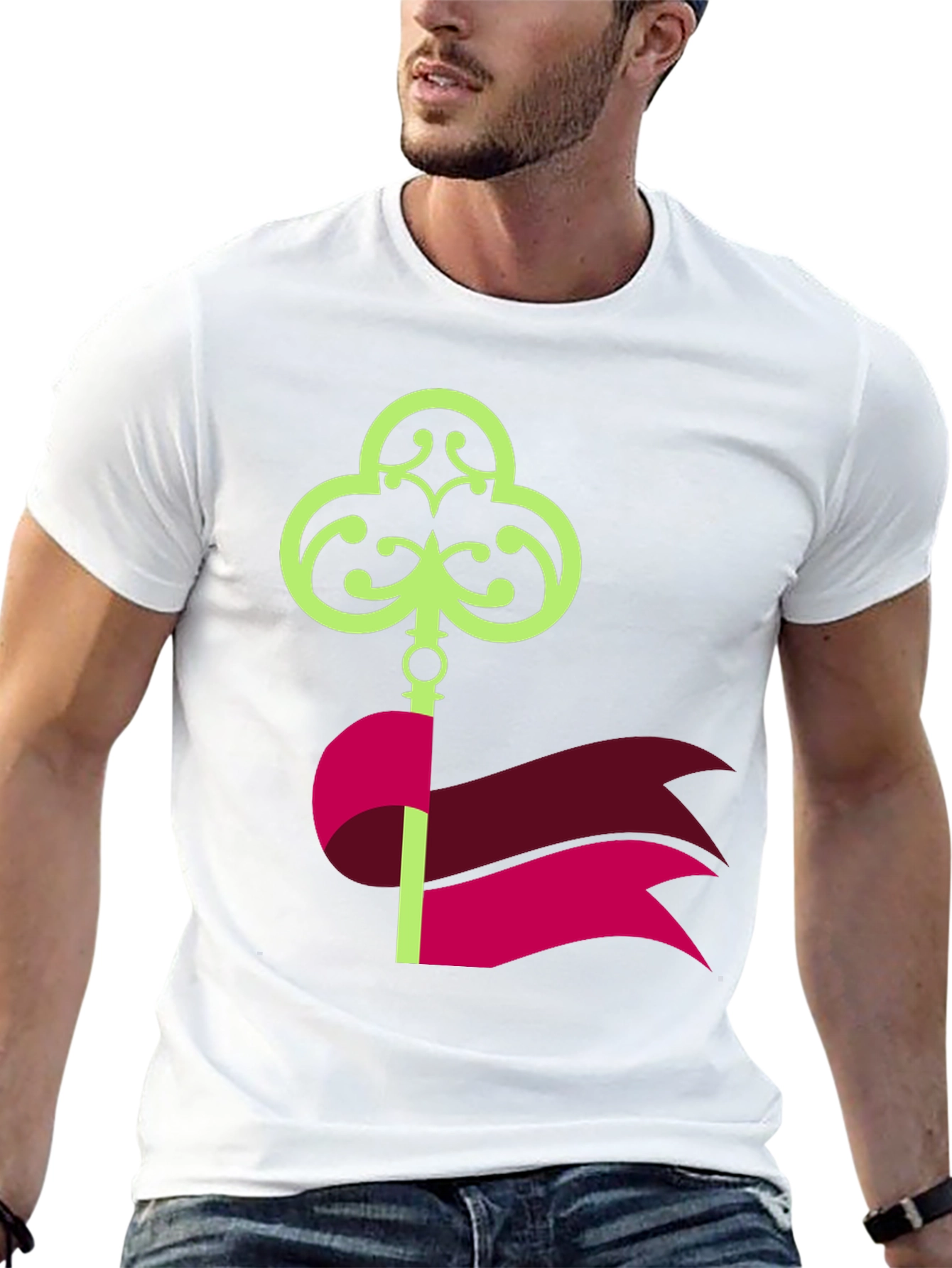 Novel Key Graphic T-Shirt - Unique Design