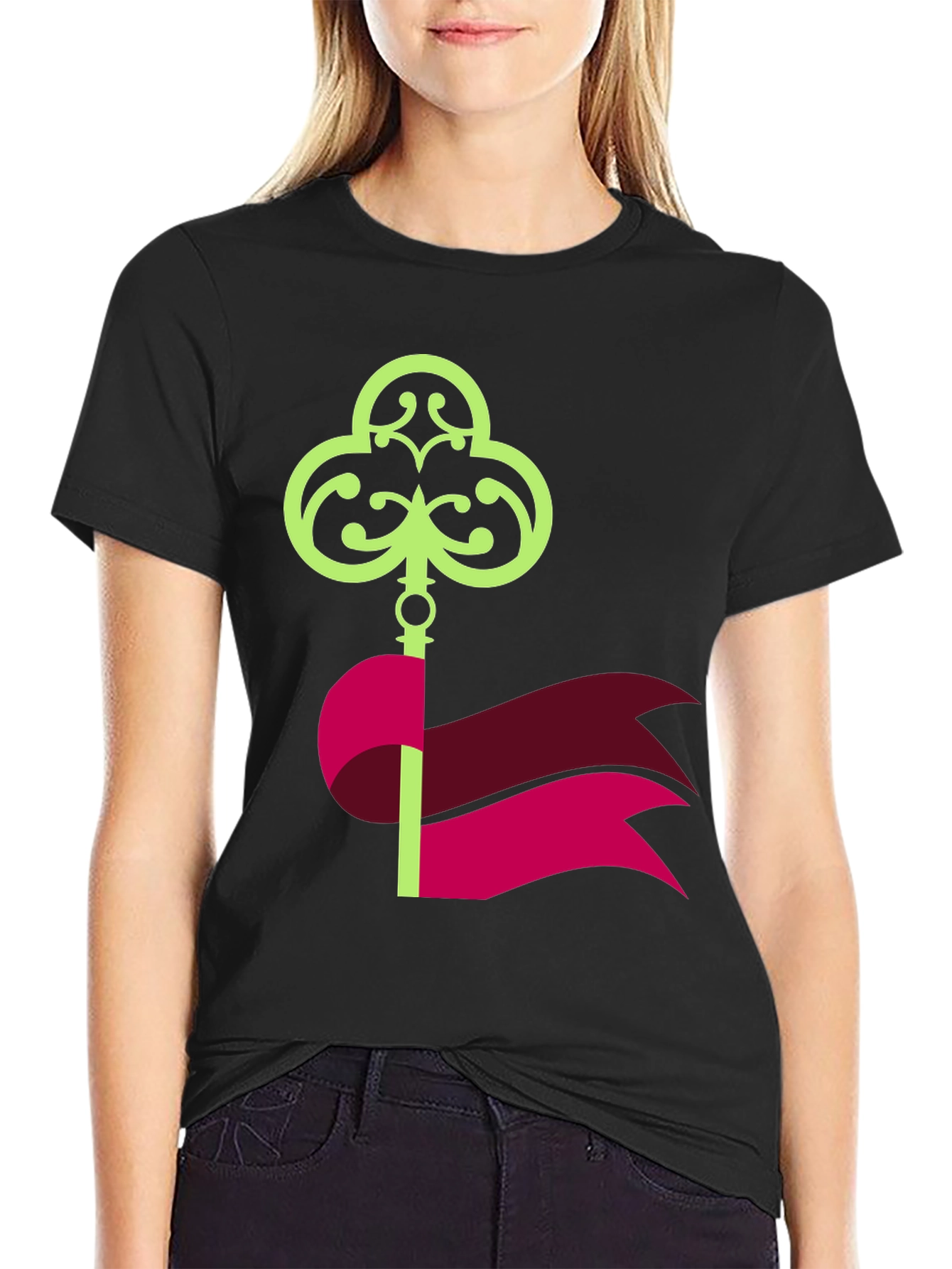 Novel Key Graphic T-Shirt - Unique Design