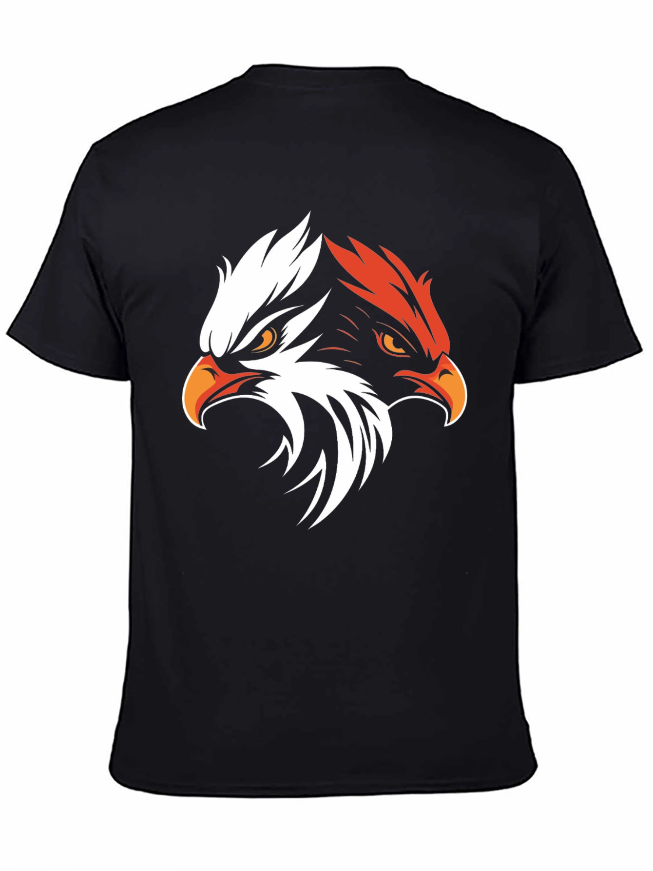 Bold Eagle Graphic Tee - Black Cotton Blend