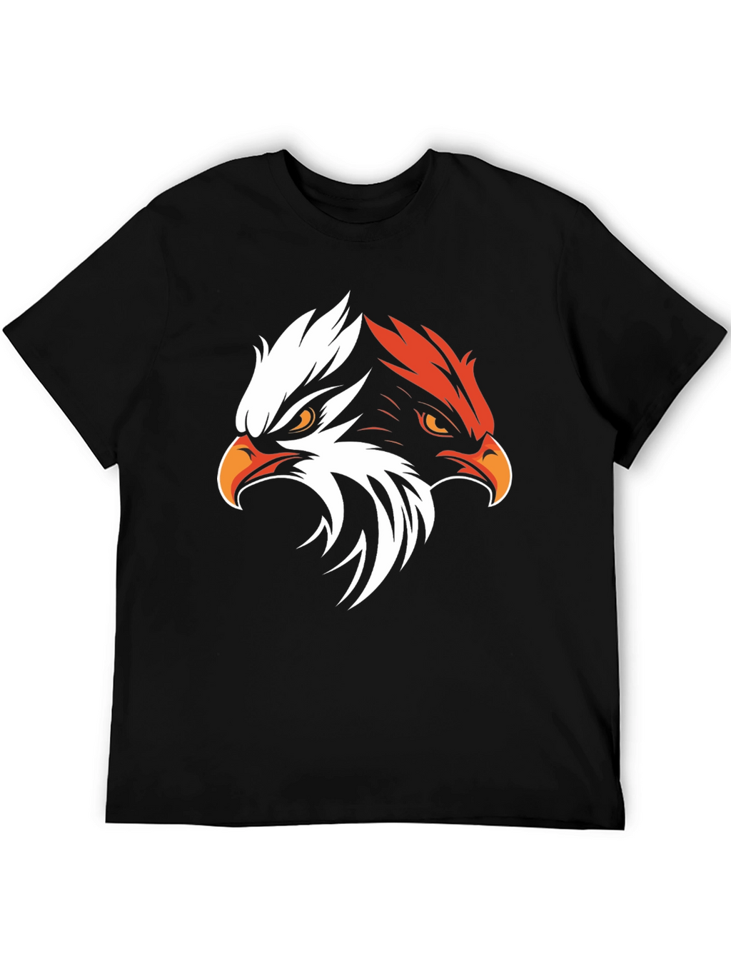 Bold Eagle Graphic Tee - Black Cotton Blend