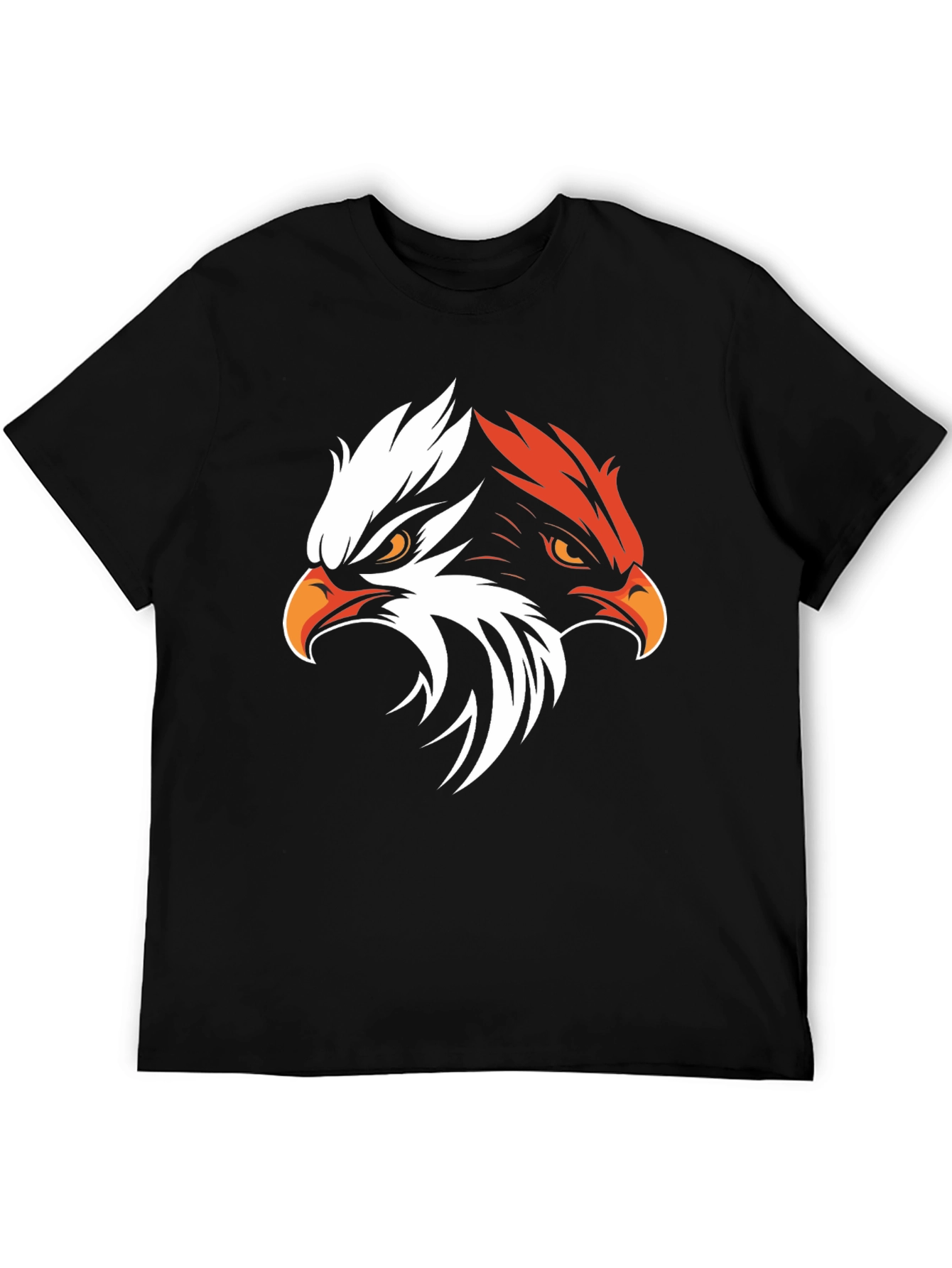 Bold Eagle Graphic Tee - Black Cotton Blend