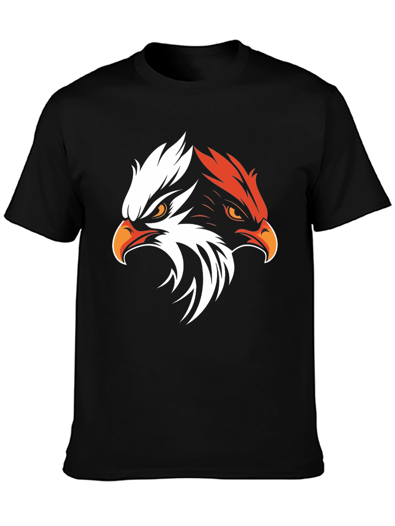 Bold Eagle Graphic Tee - Black Cotton Blend