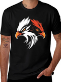 Bold Eagle Graphic Tee - Black Cotton Blend