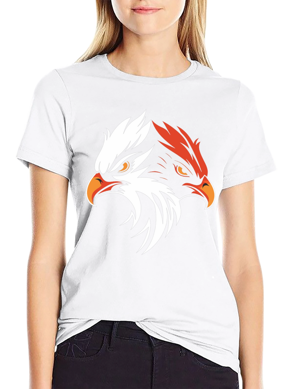 Bold Eagle Graphic Tee - Black Cotton Blend