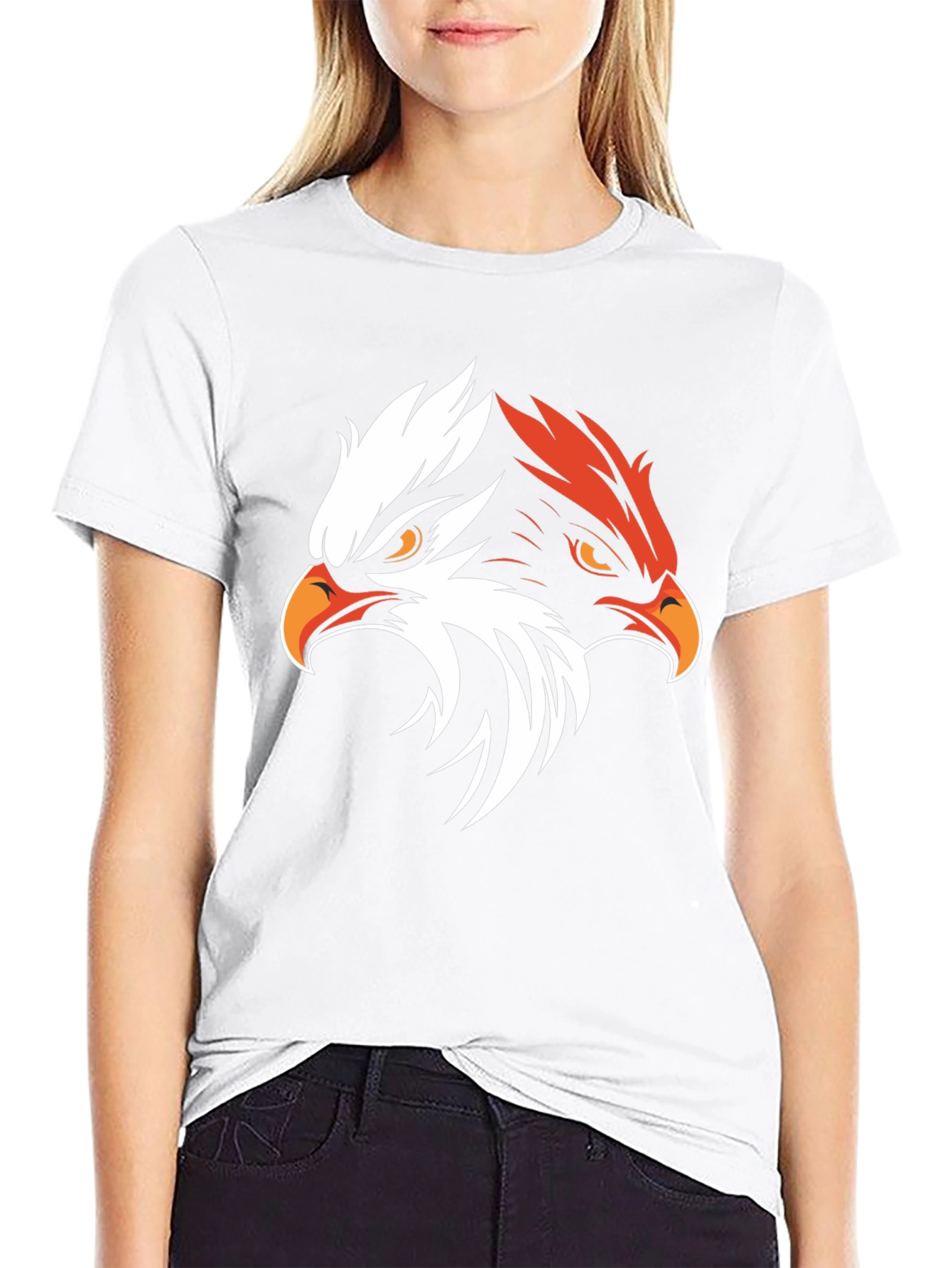Bold Eagle Graphic Tee - Black Cotton Blend