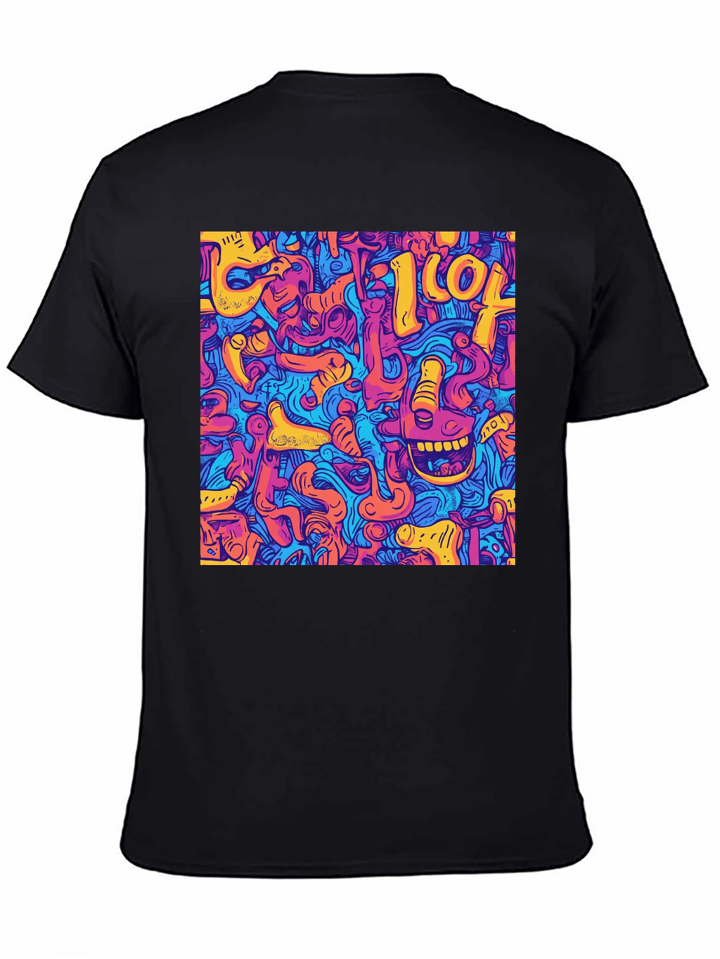 Abstract Graphic Print Crew Neck Tee