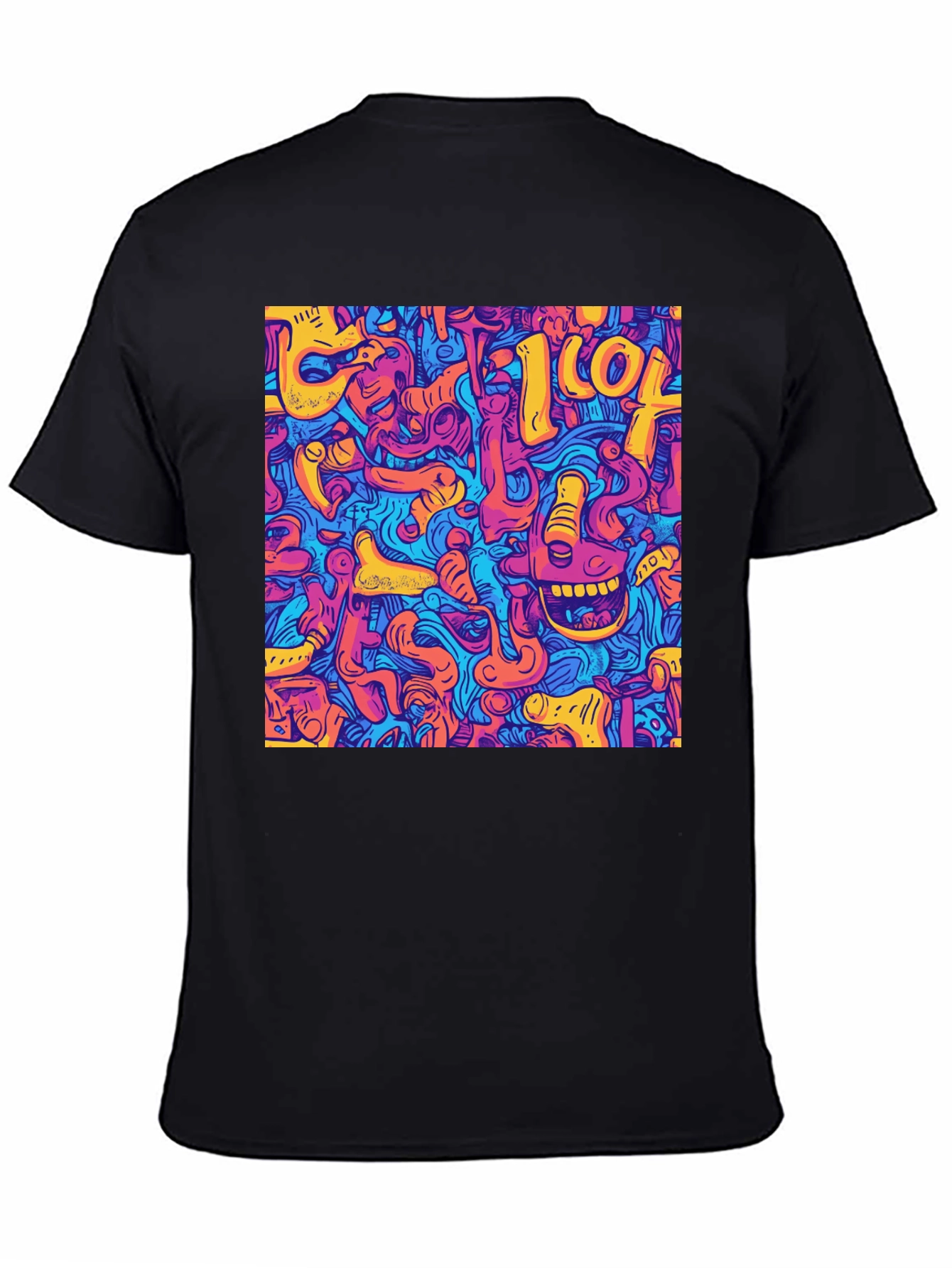 Abstract Graphic Print Crew Neck Tee