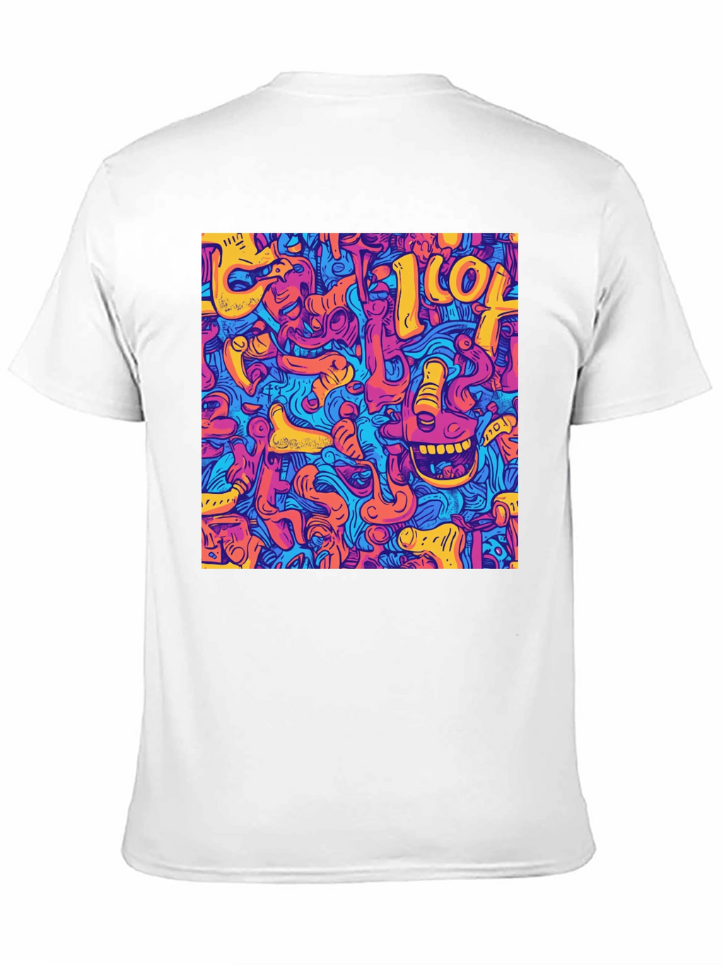 Abstract Graphic Print Crew Neck Tee