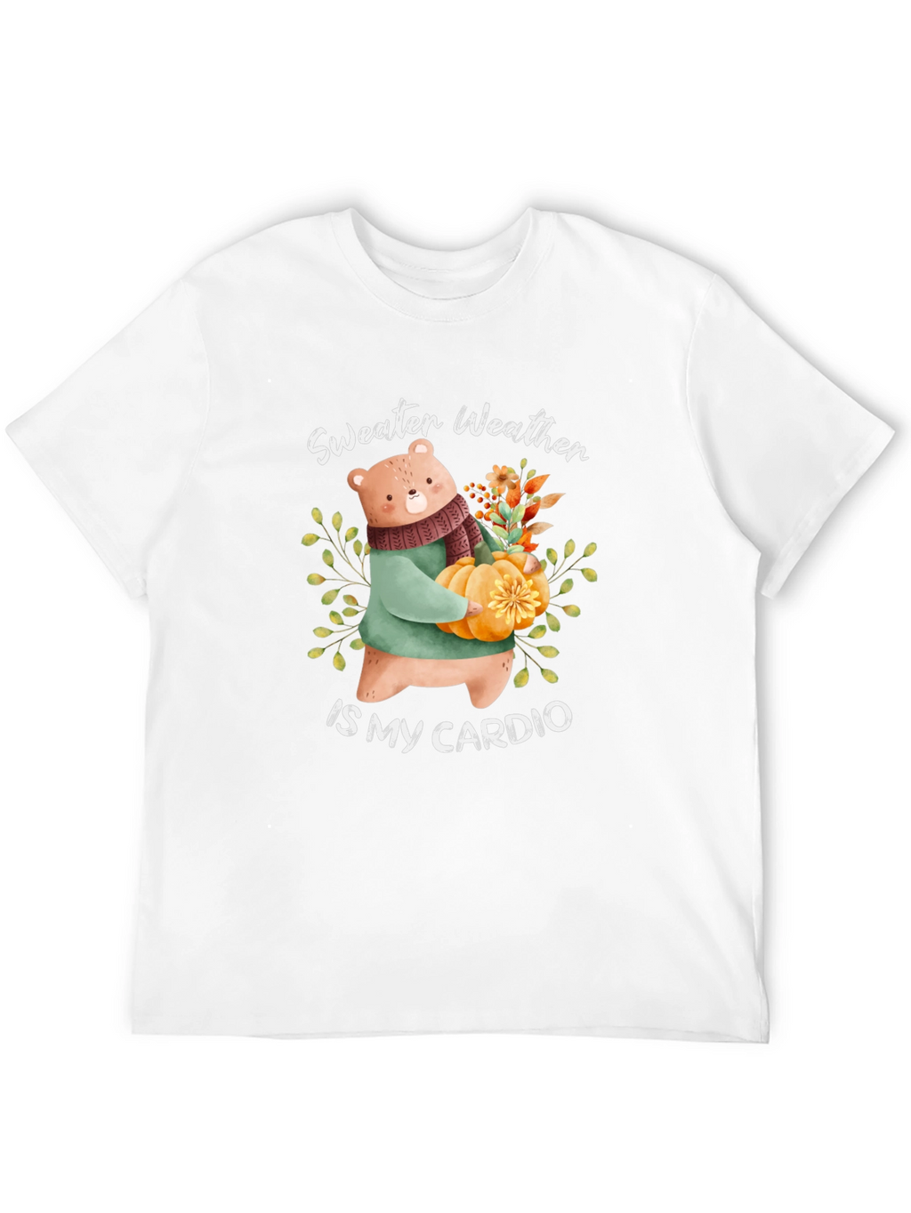 Sweater Weather Bear T-Shirt: Autumn Comfort