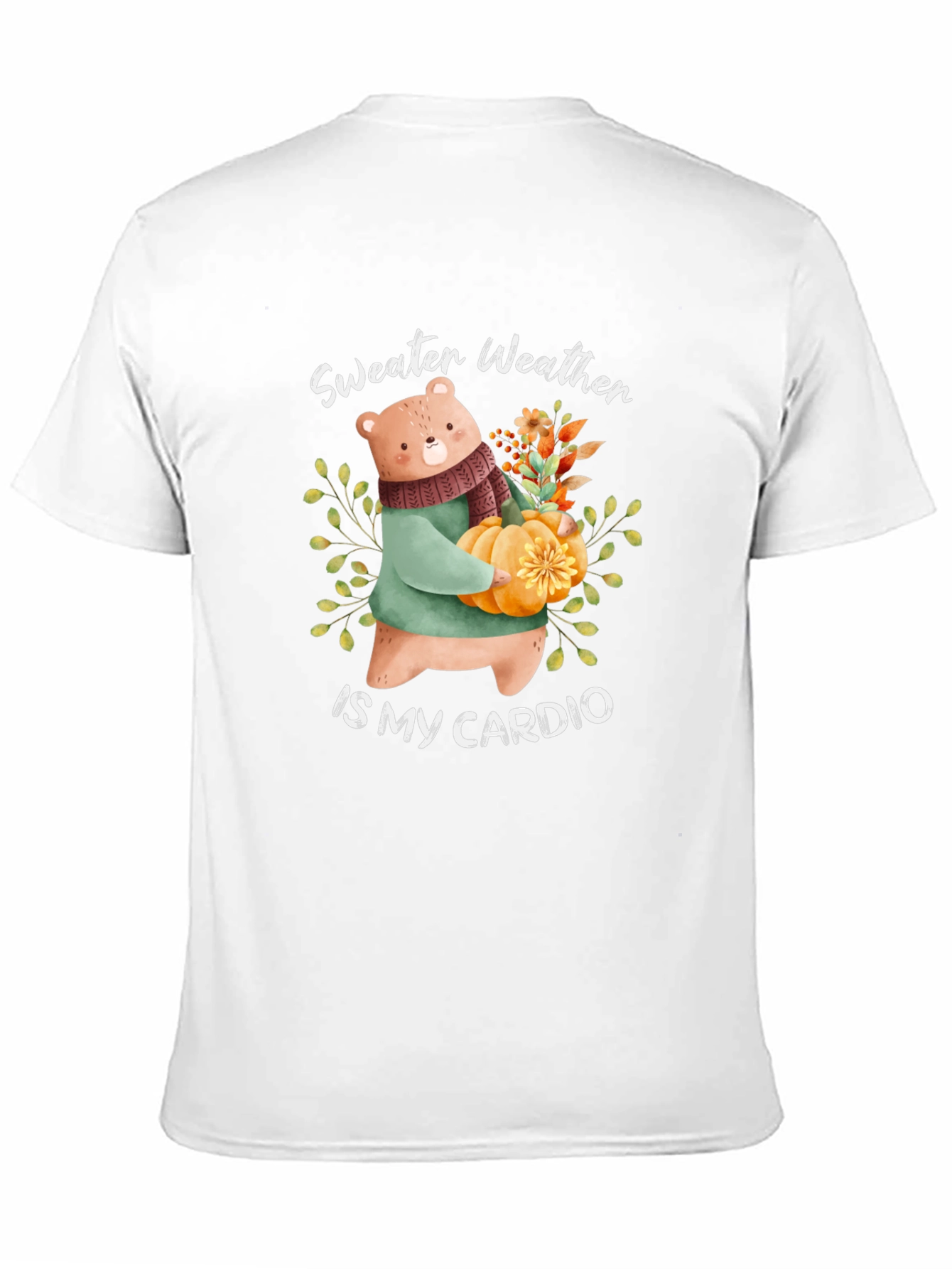 Sweater Weather Bear T-Shirt: Autumn Comfort