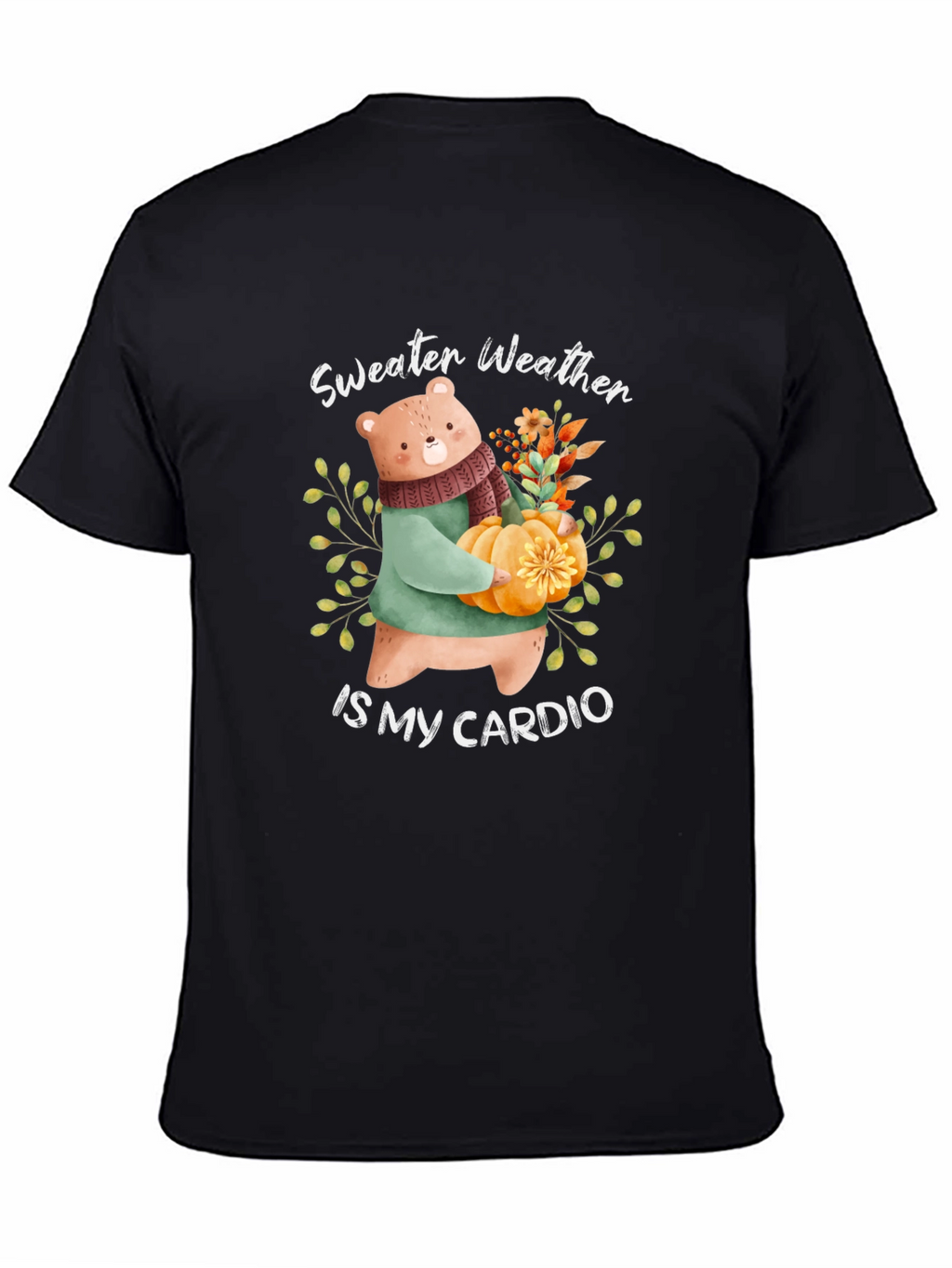 Sweater Weather Bear T-Shirt: Autumn Comfort