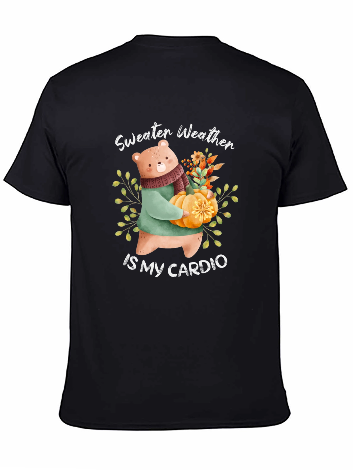 Sweater Weather Bear T-Shirt: Autumn Comfort