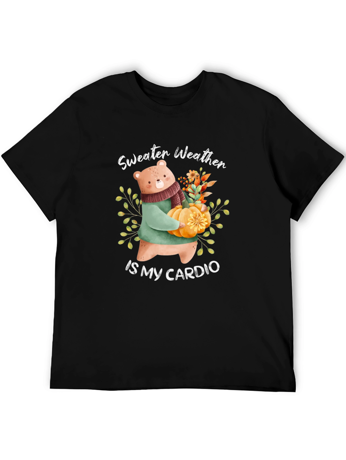 Sweater Weather Bear T-Shirt: Autumn Comfort